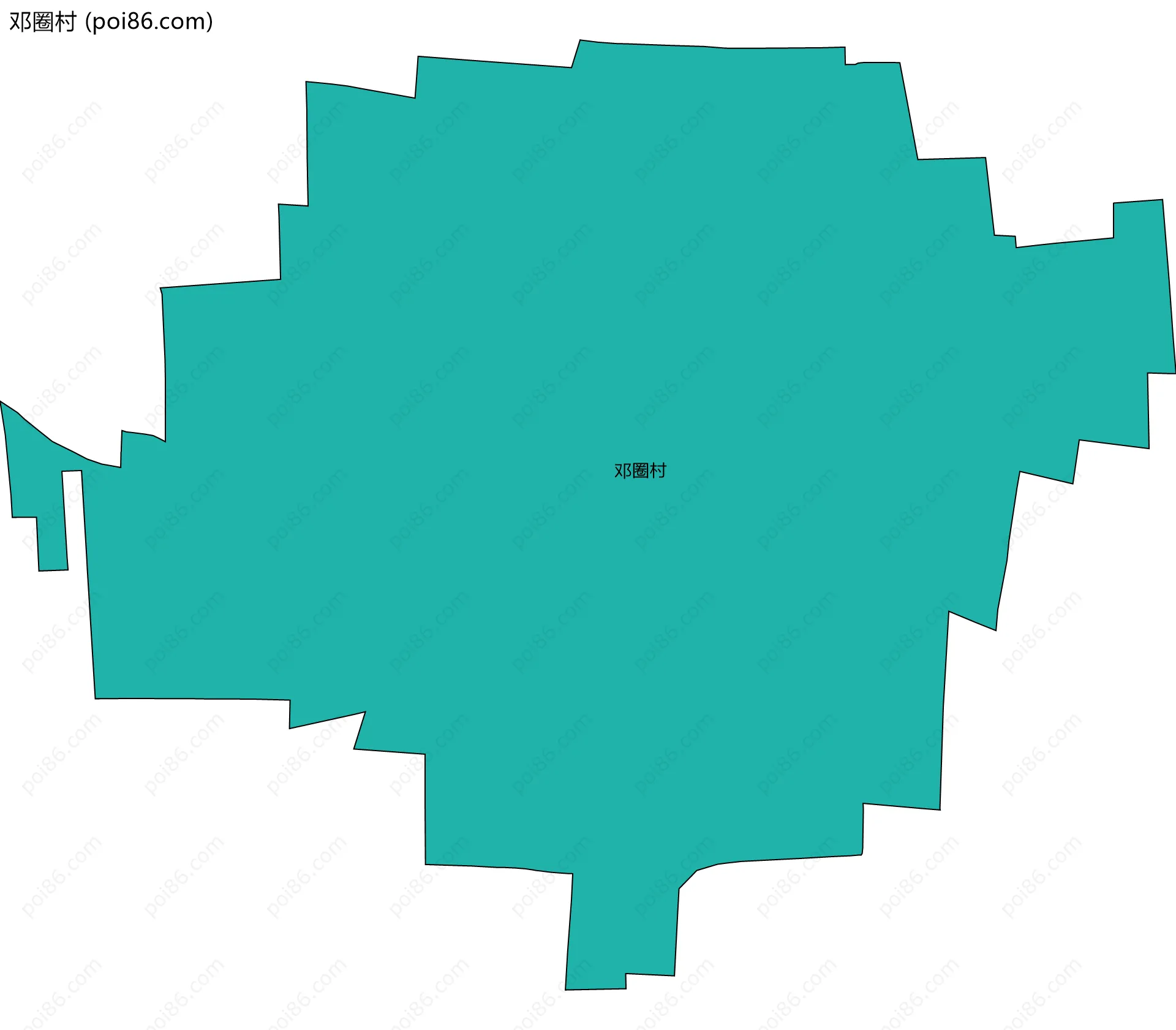 邓圈村边界地图