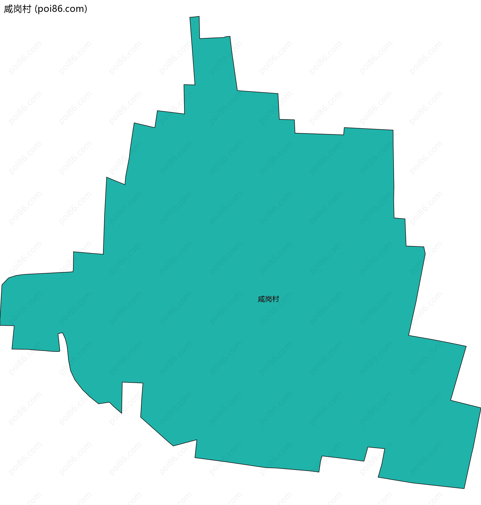 咸岗村边界地图