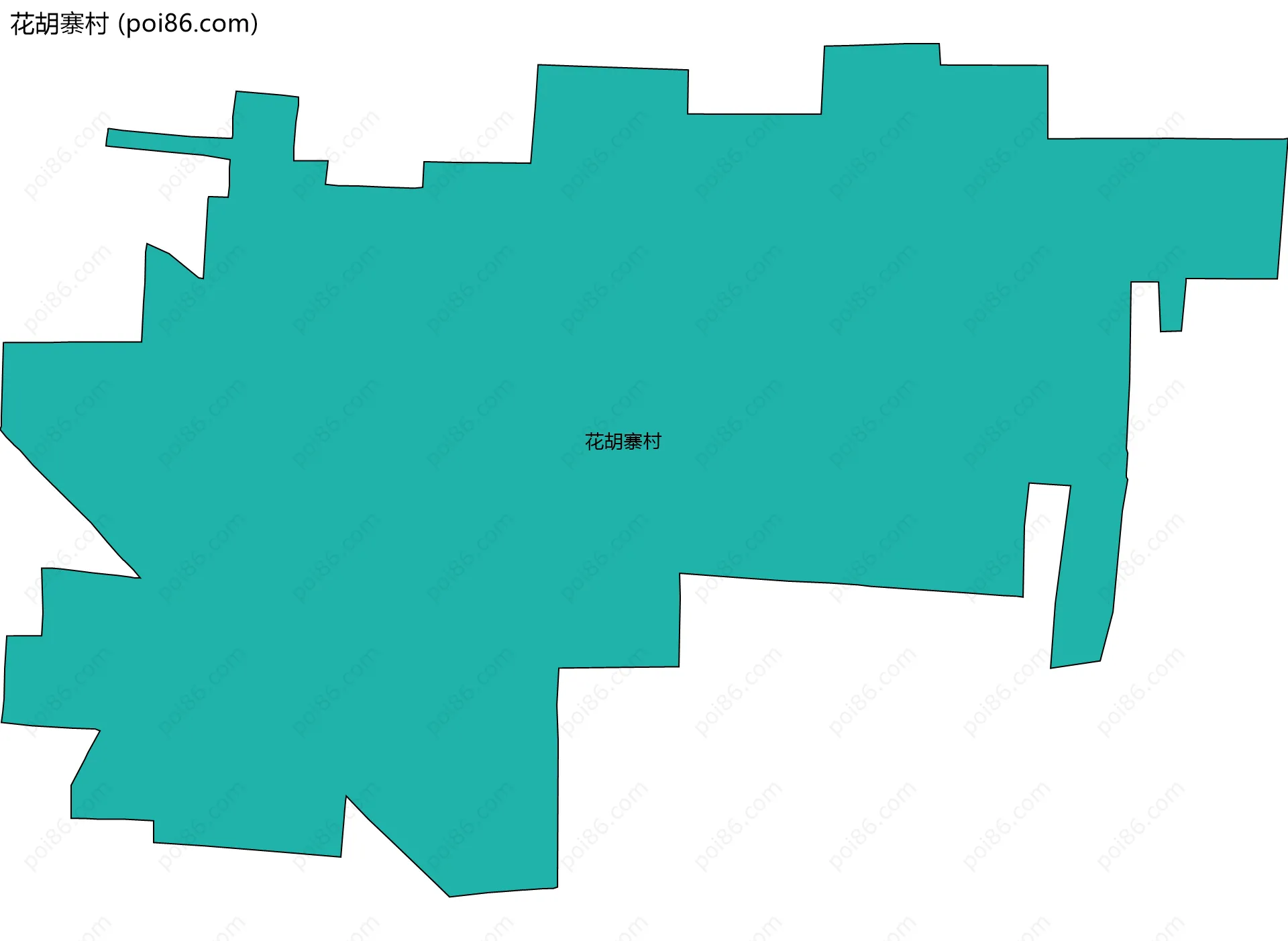 花胡寨村边界地图