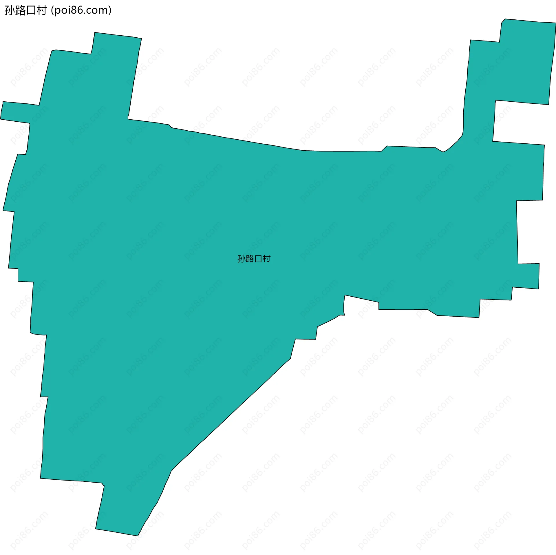 孙路口村边界地图