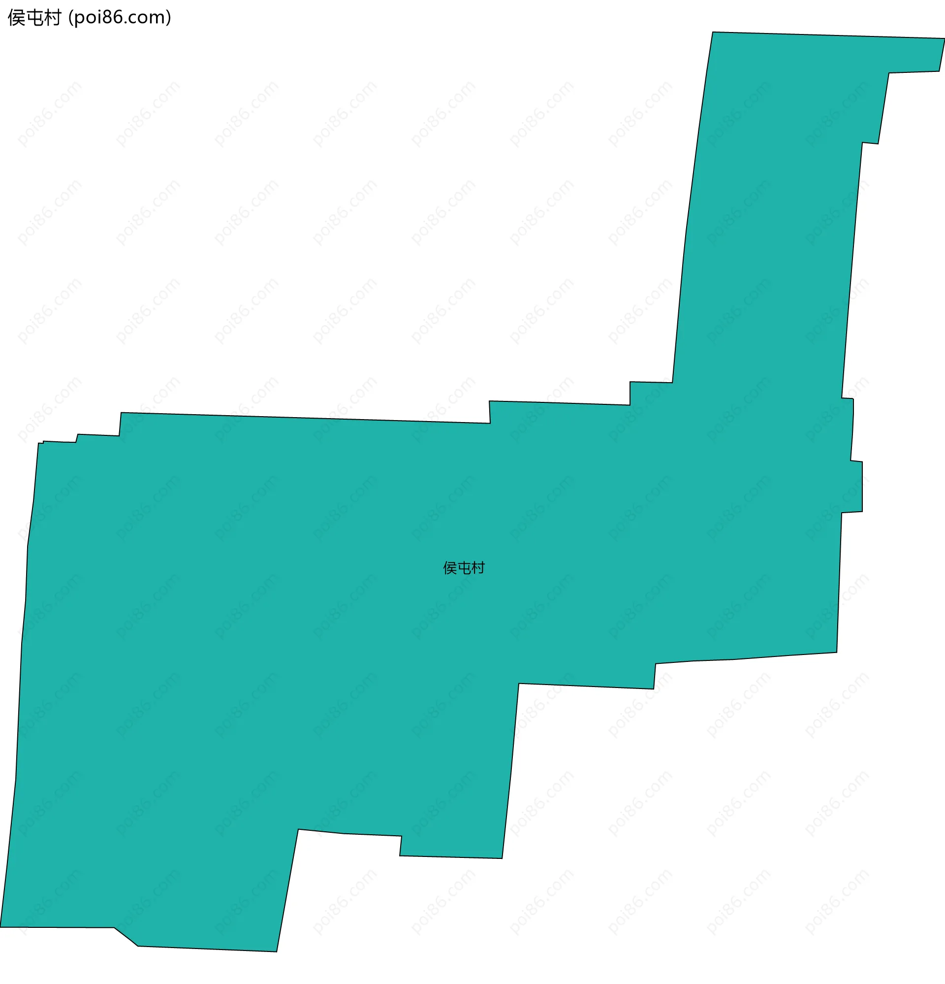 侯屯村边界地图