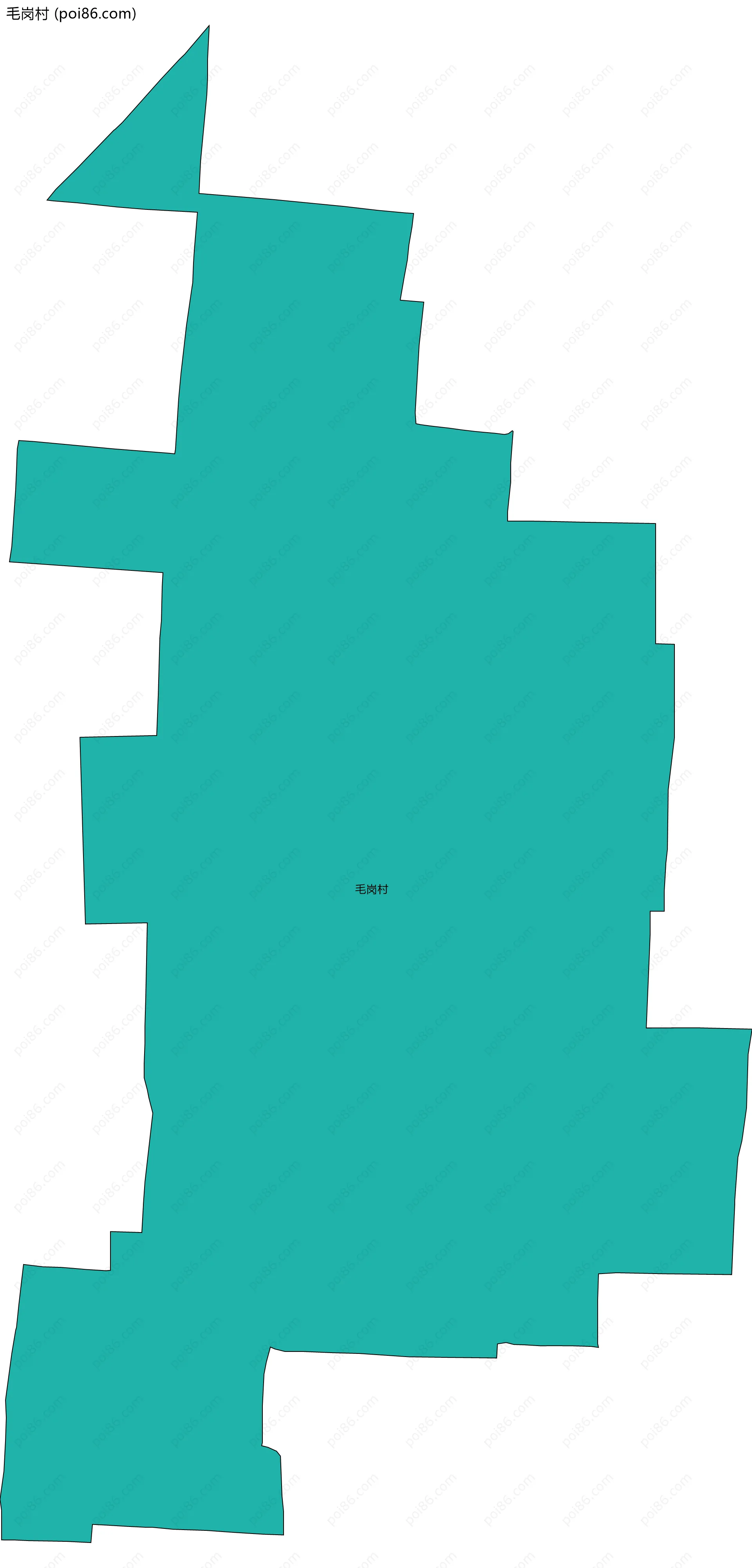 毛岗村边界地图