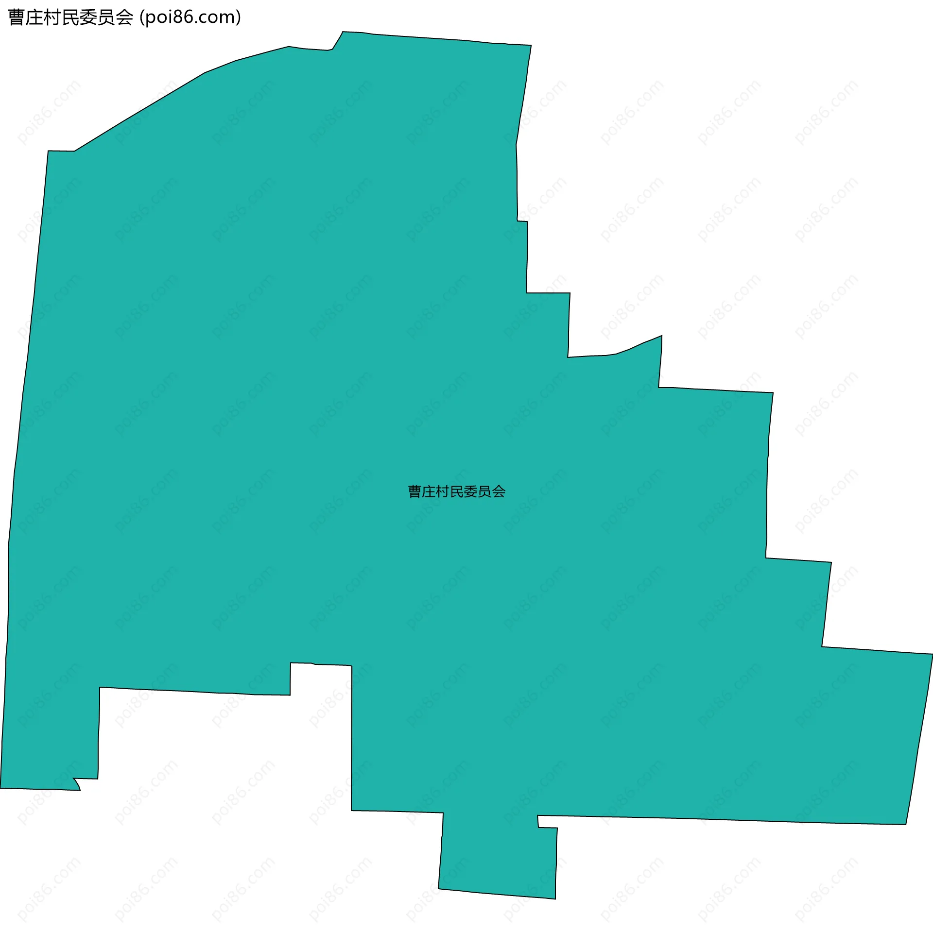 曹庄村民委员会边界地图