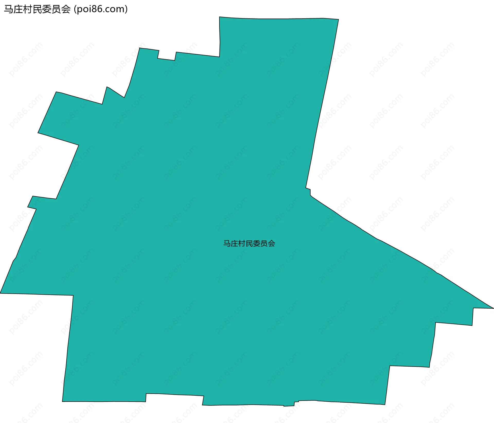 马庄村民委员会边界地图