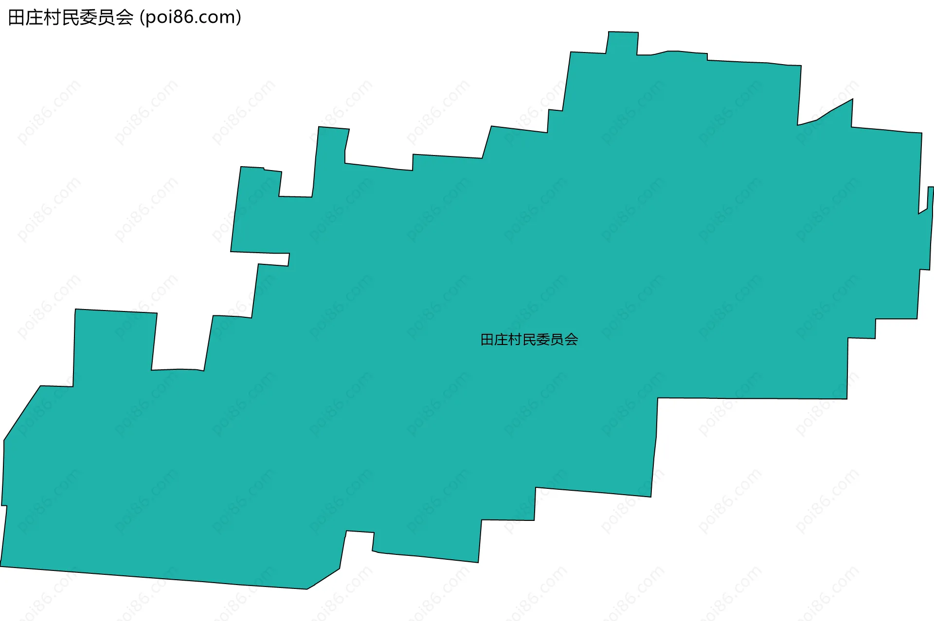 田庄村民委员会边界地图