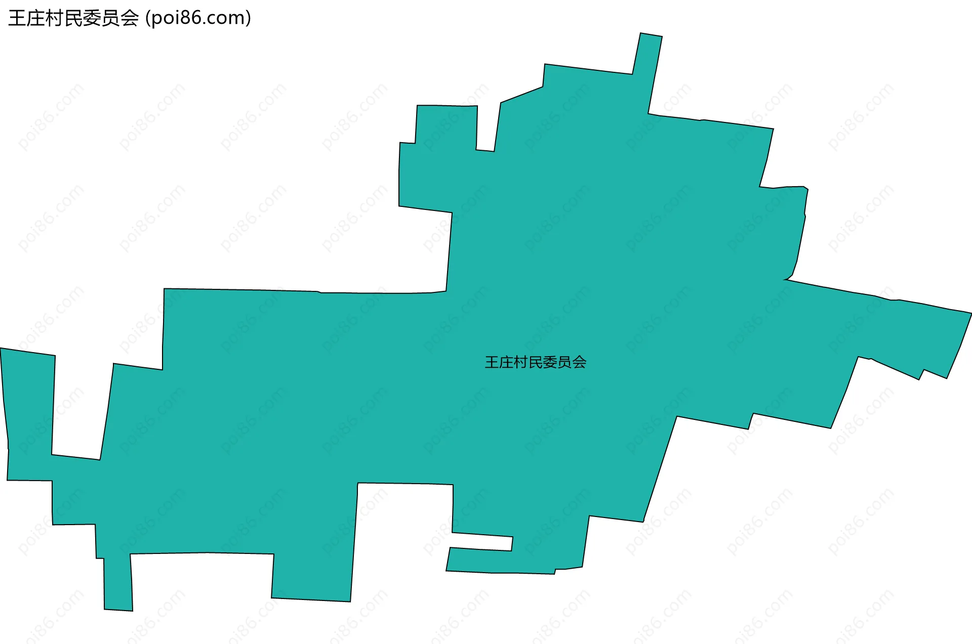 王庄村民委员会边界地图