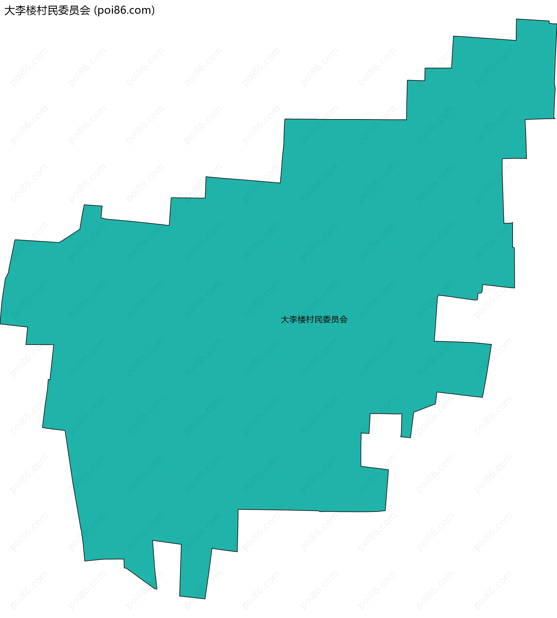 大李楼村民委员会边界地图