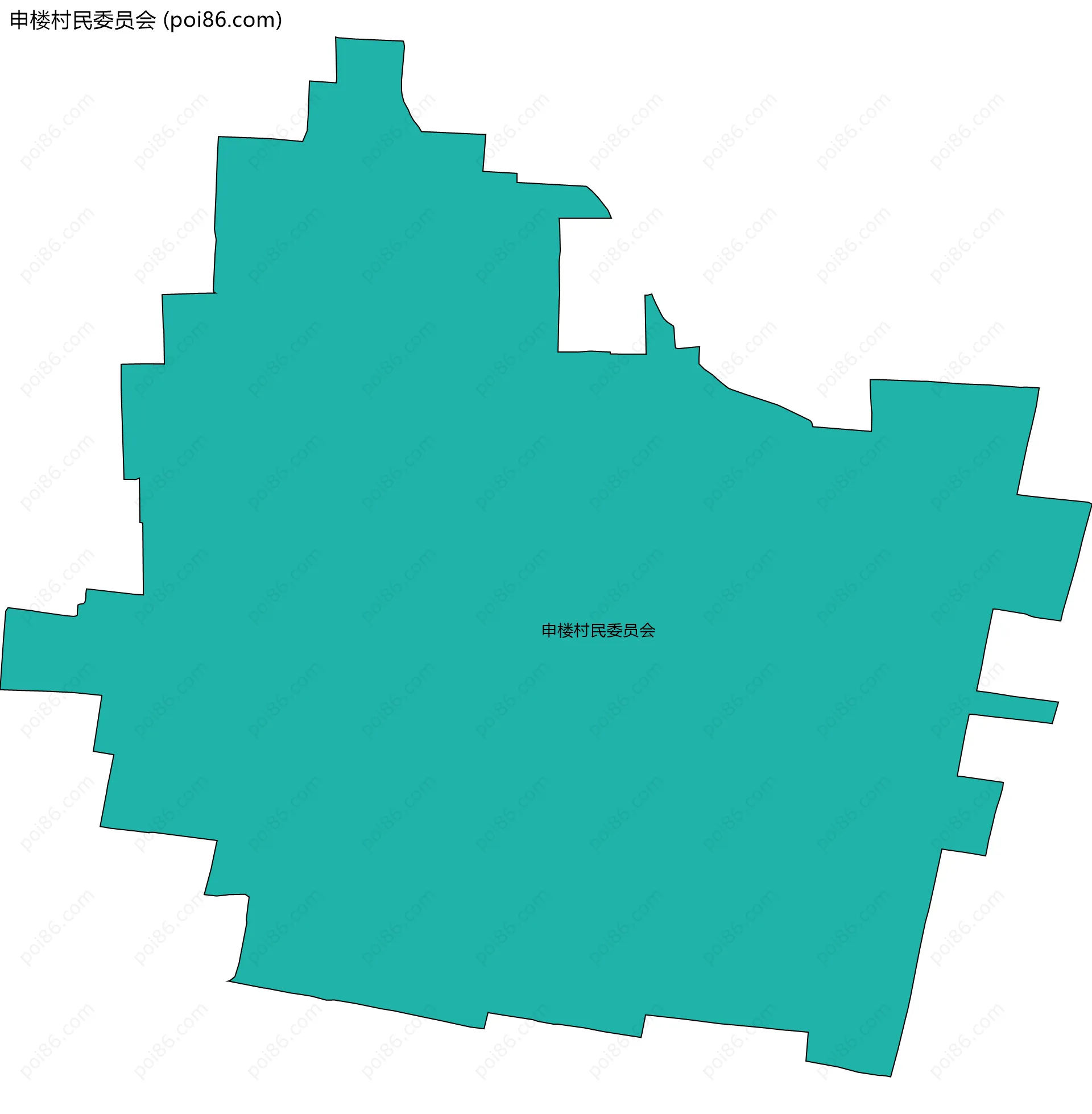 申楼村民委员会边界地图