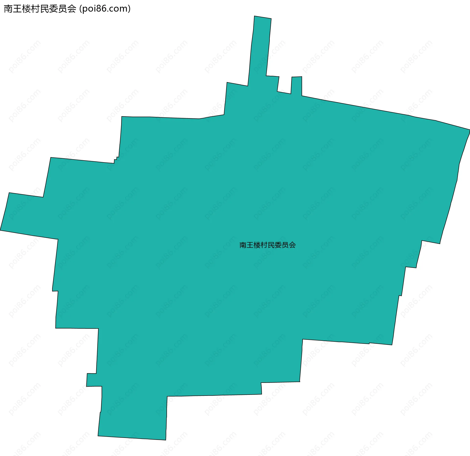 南王楼村民委员会边界地图