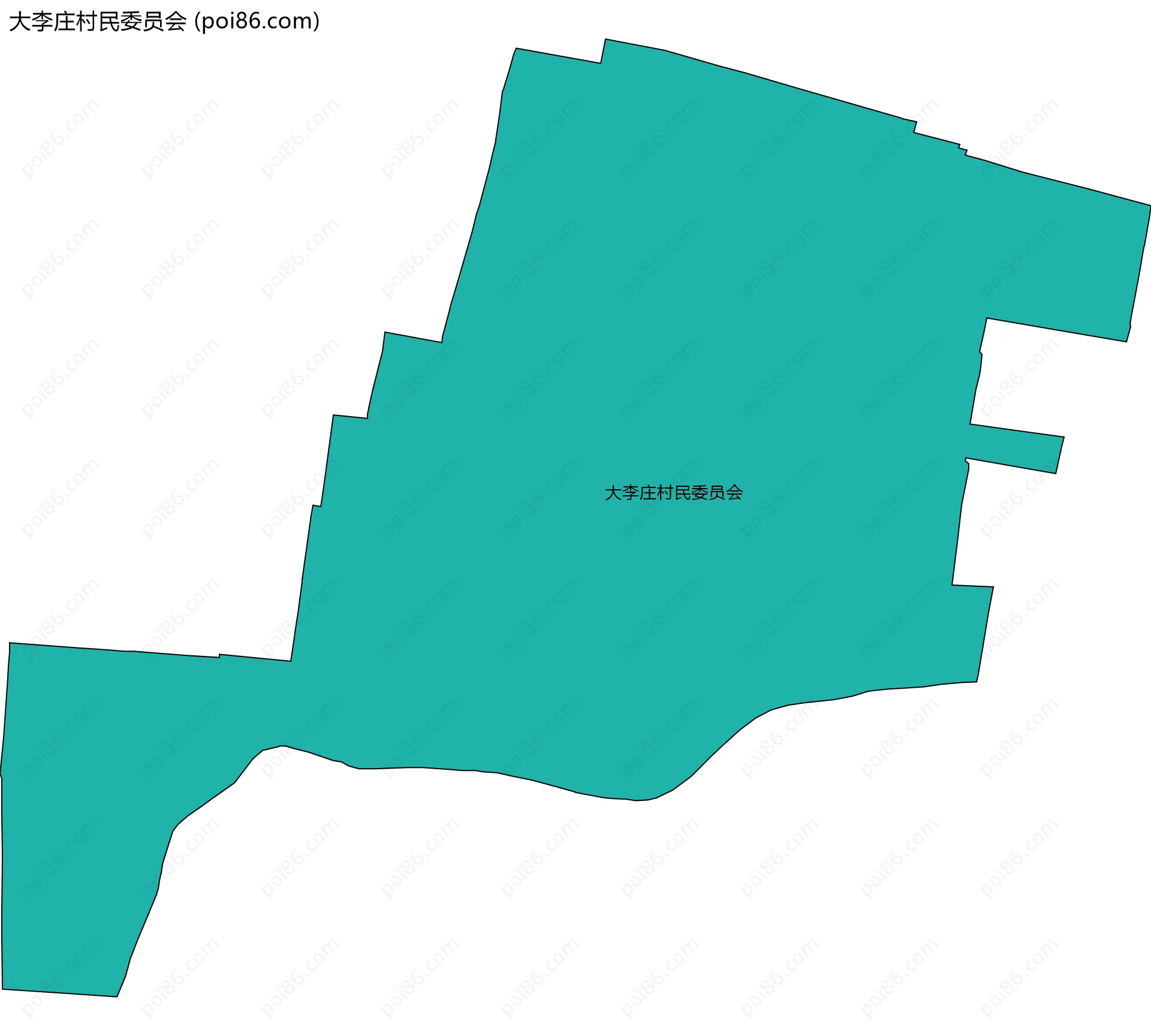 大李庄村民委员会边界地图