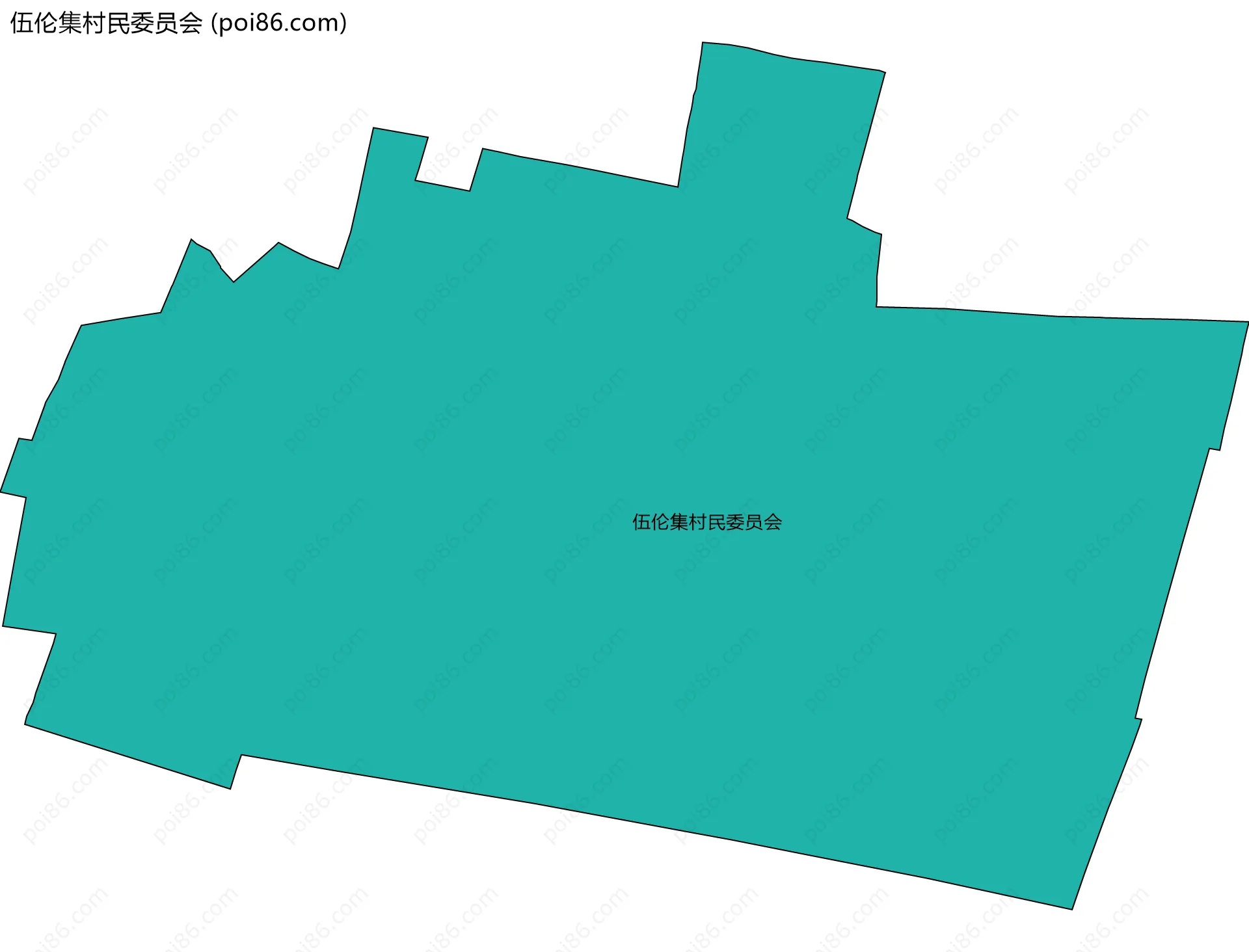 伍伦集村民委员会边界地图