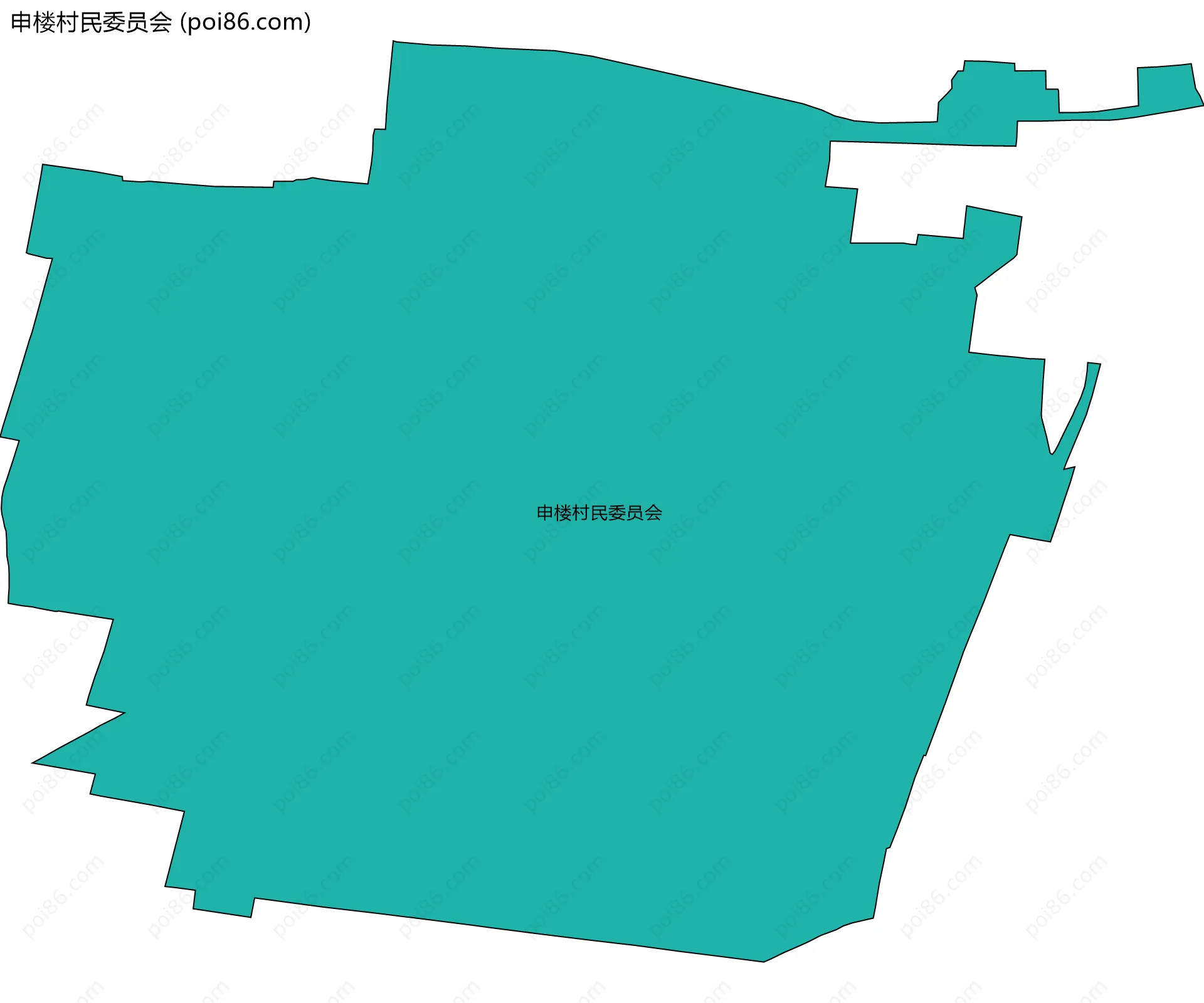 申楼村民委员会边界地图