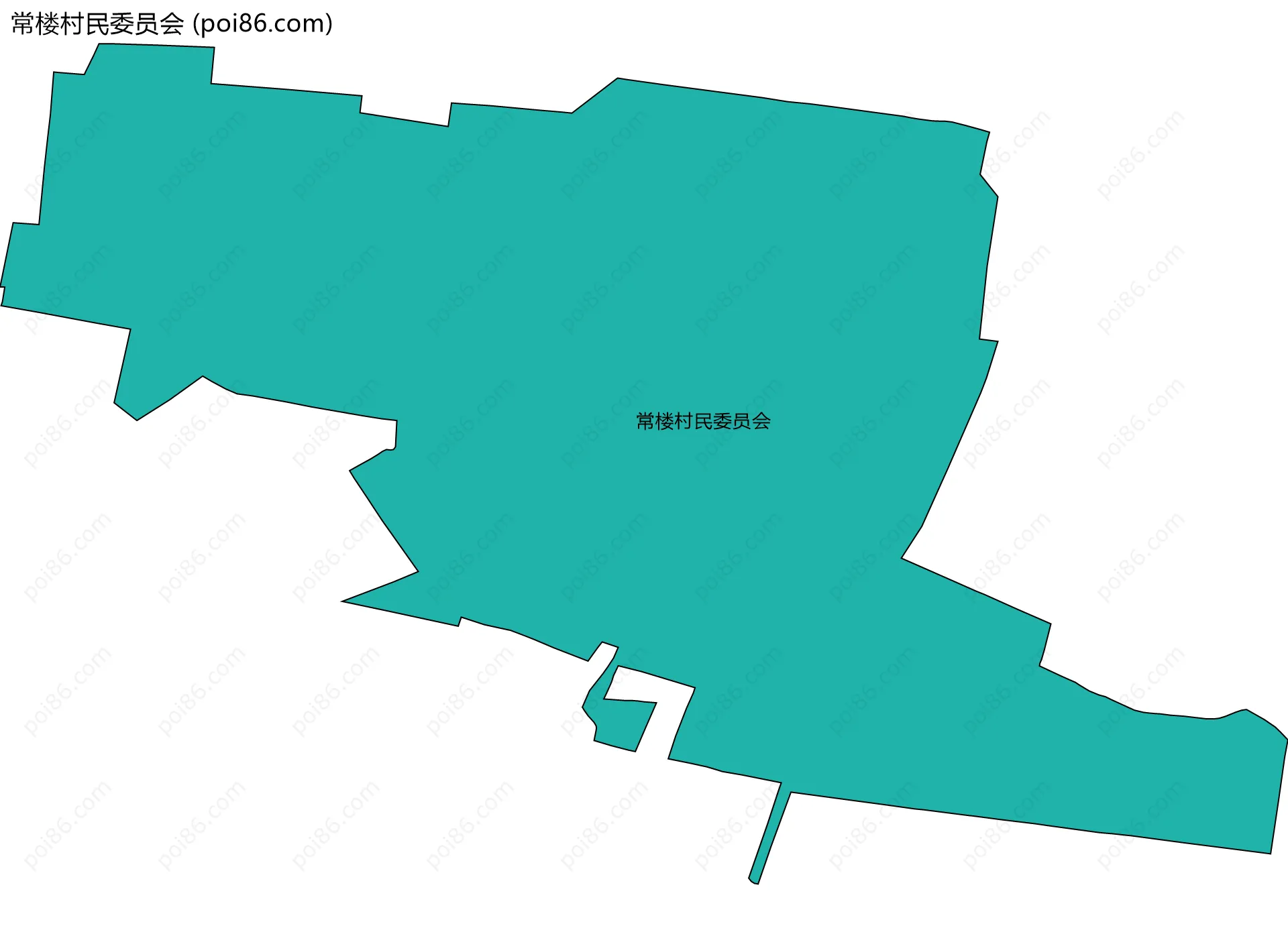 常楼村民委员会边界地图