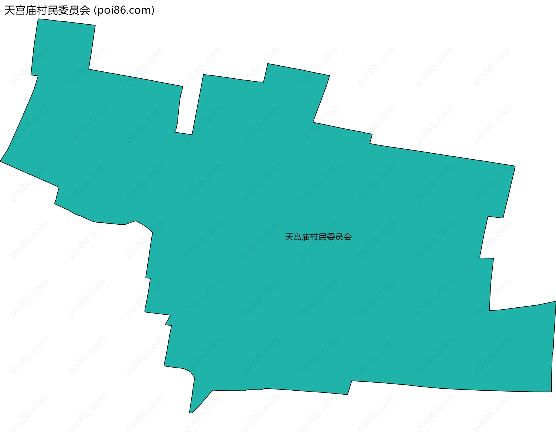 天宫庙村民委员会边界地图