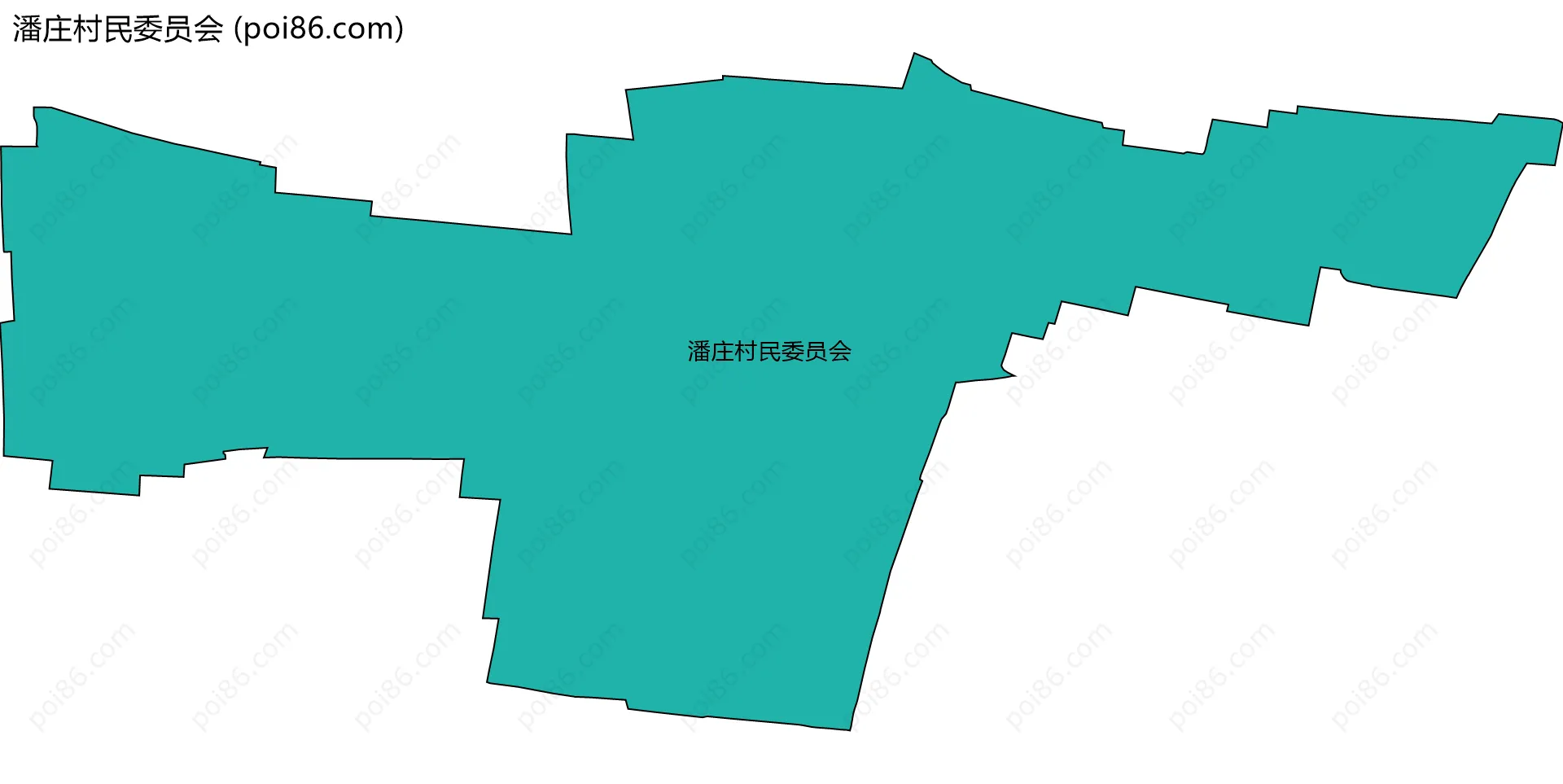 潘庄村民委员会边界地图
