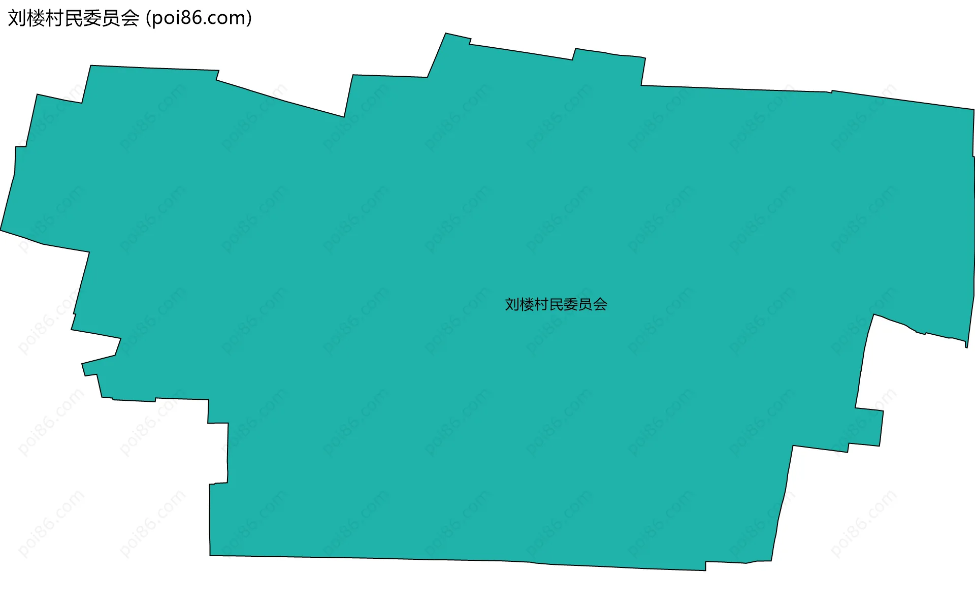 刘楼村民委员会边界地图