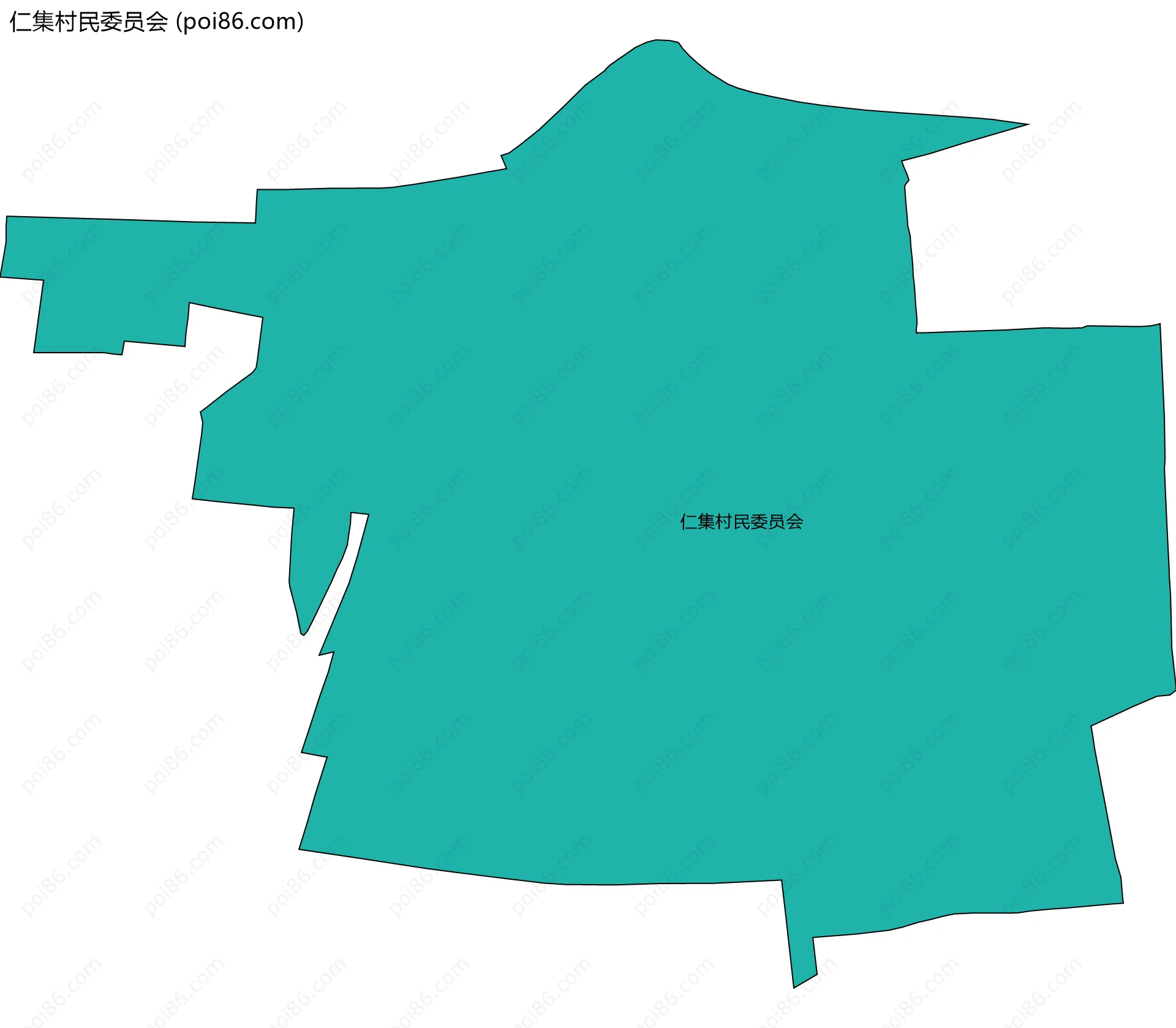 仁集村民委员会边界地图
