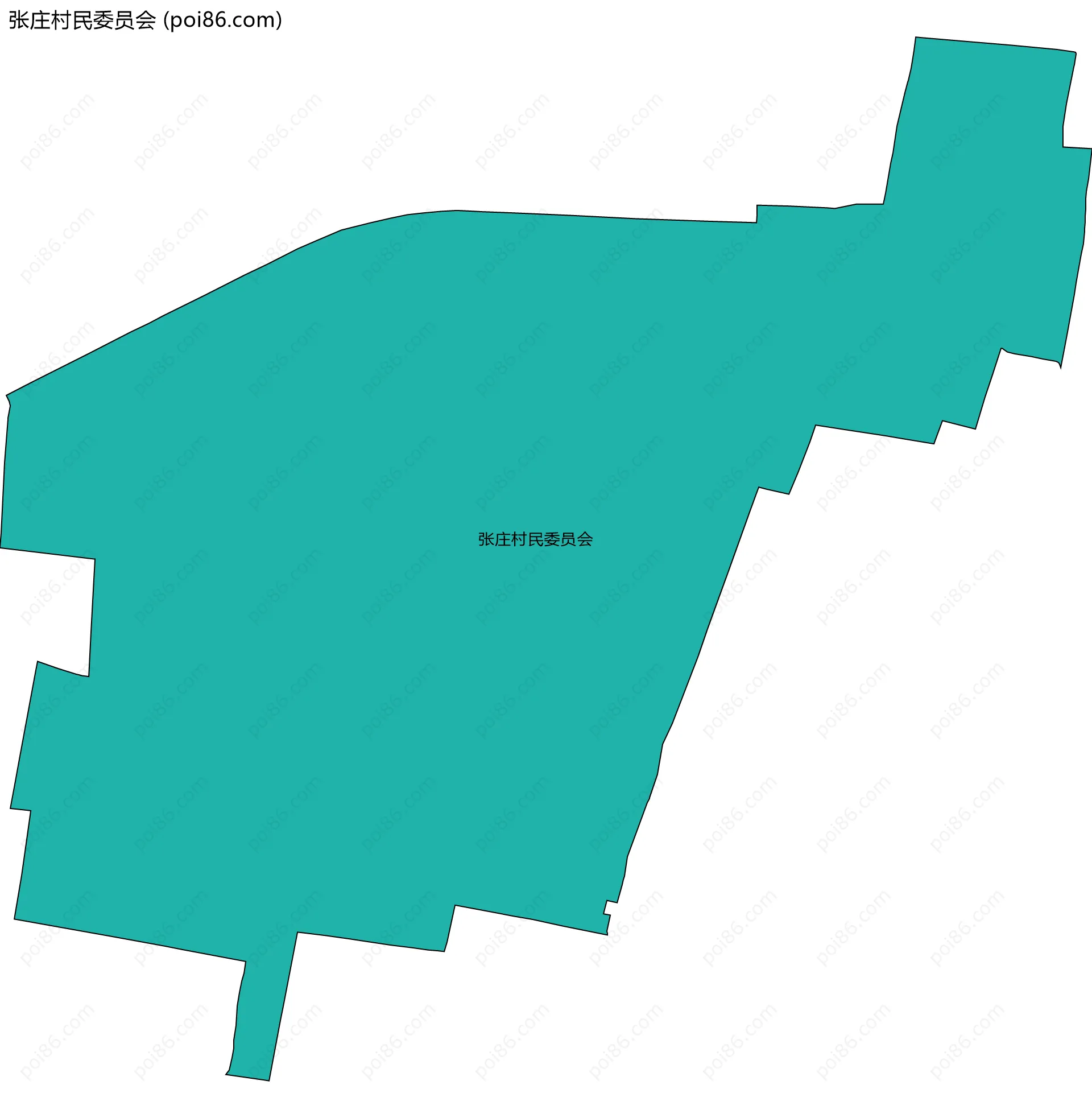 张庄村民委员会边界地图