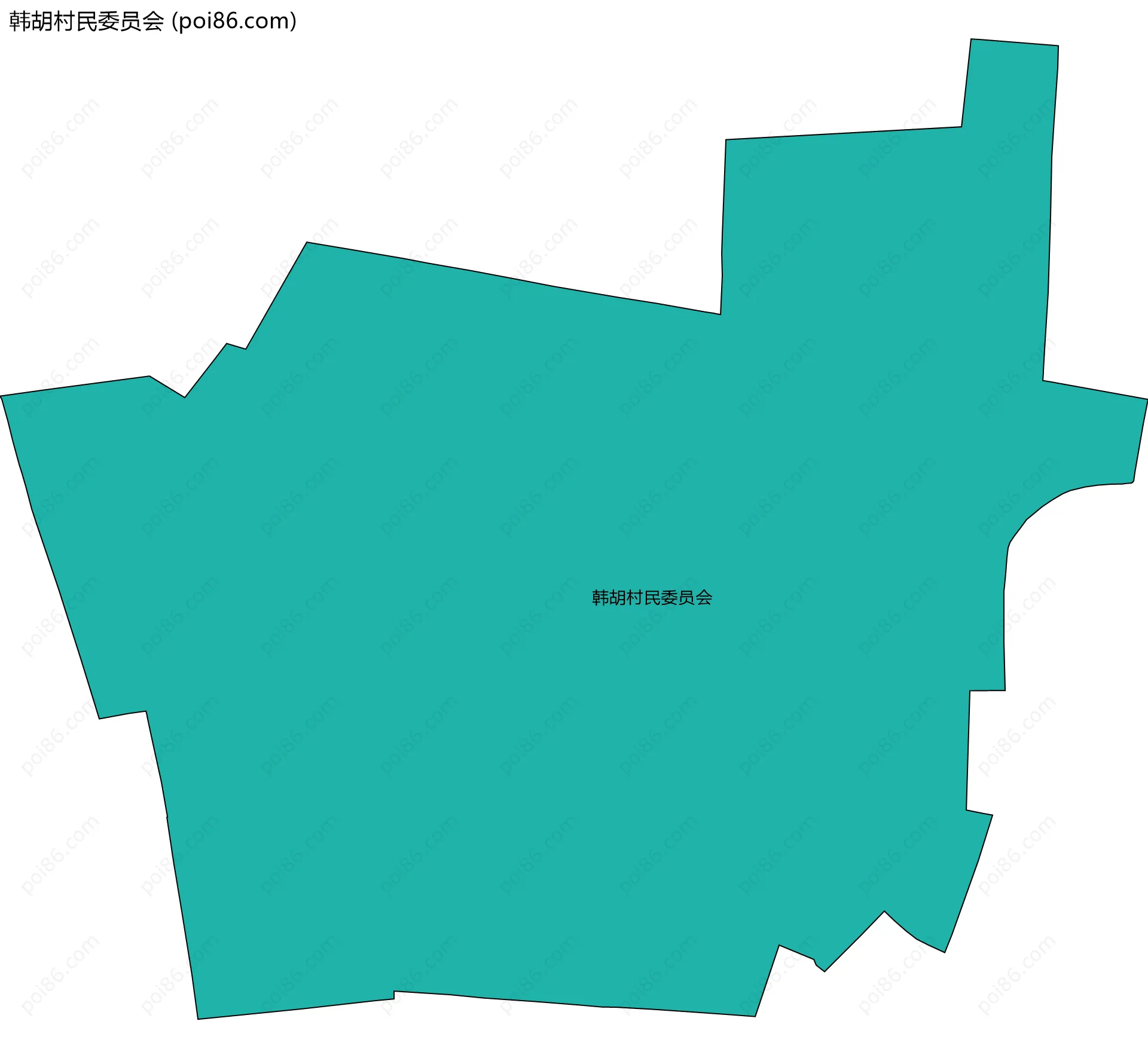 韩胡村民委员会边界地图