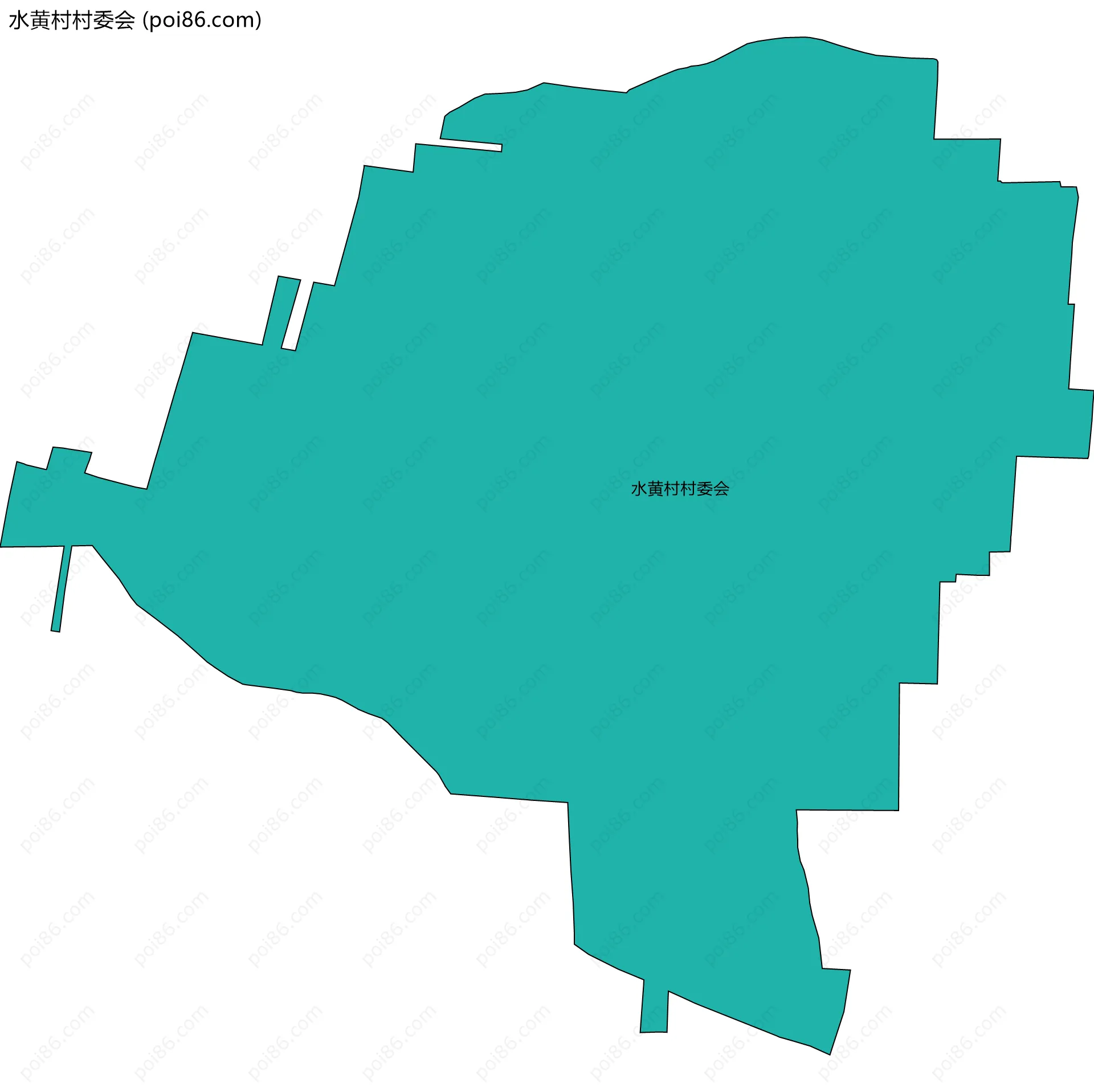 水黄村村委会边界地图