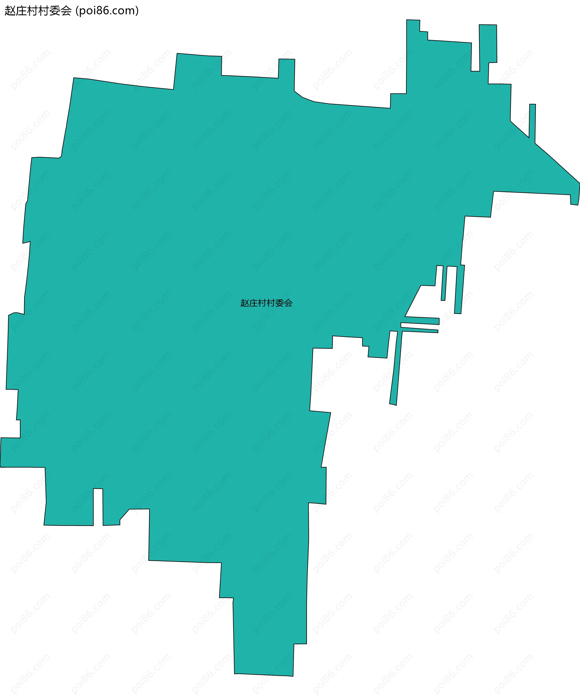 赵庄村村委会边界地图