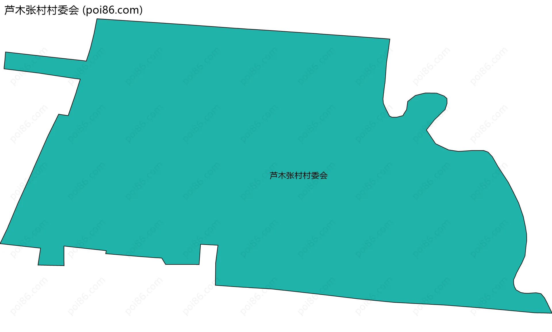 芦木张村村委会边界地图