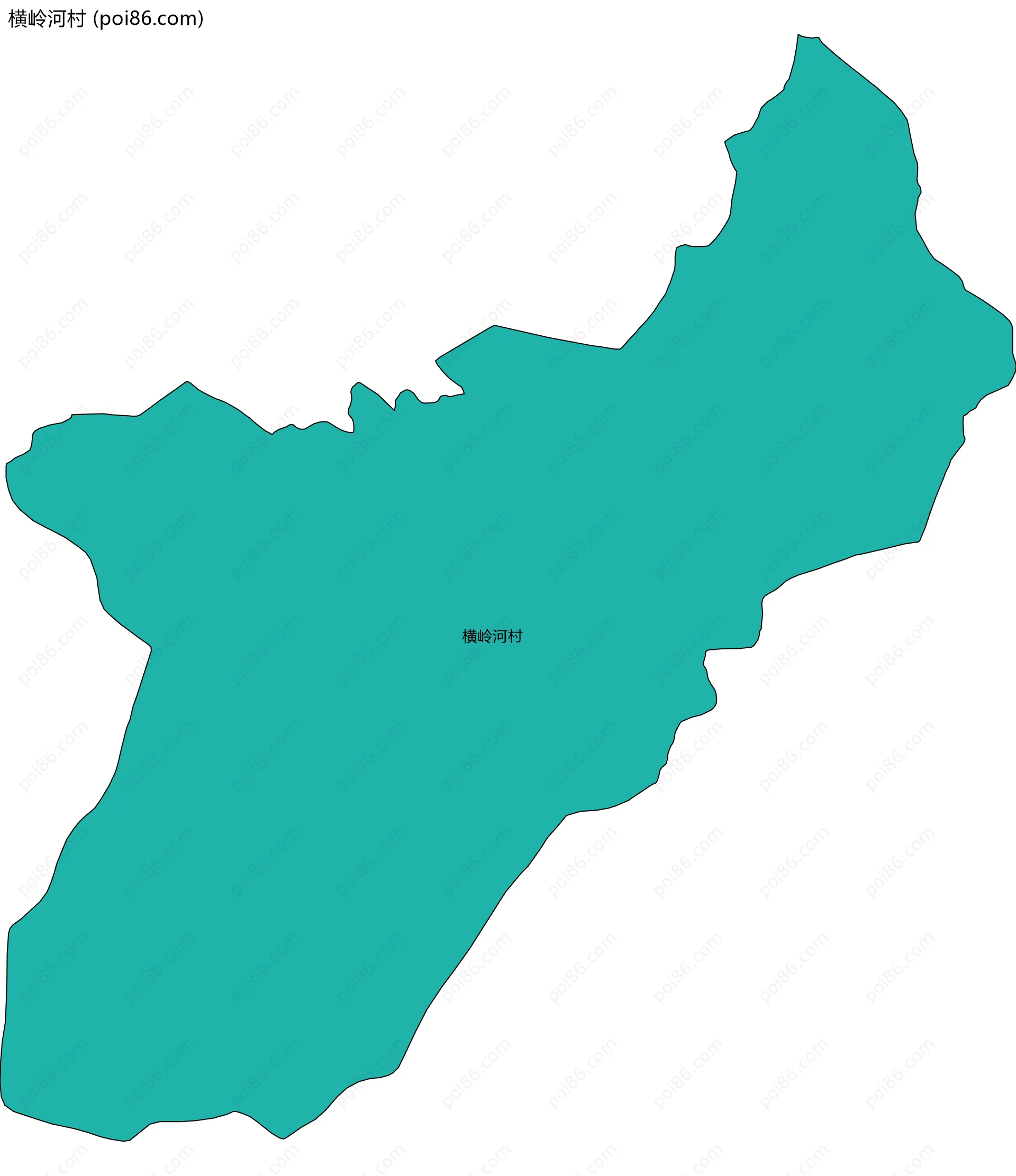 横岭河村边界地图