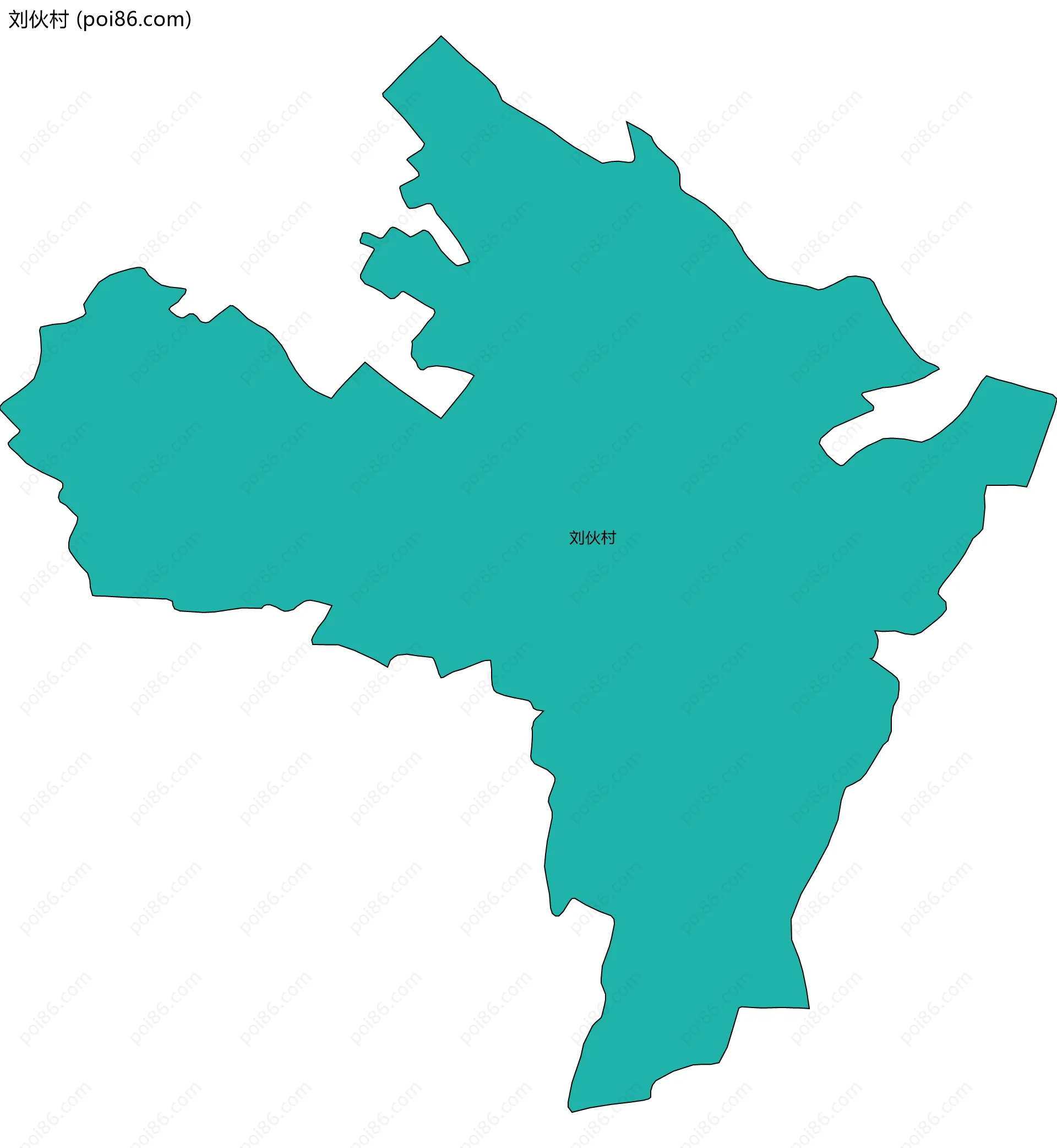 刘伙村边界地图