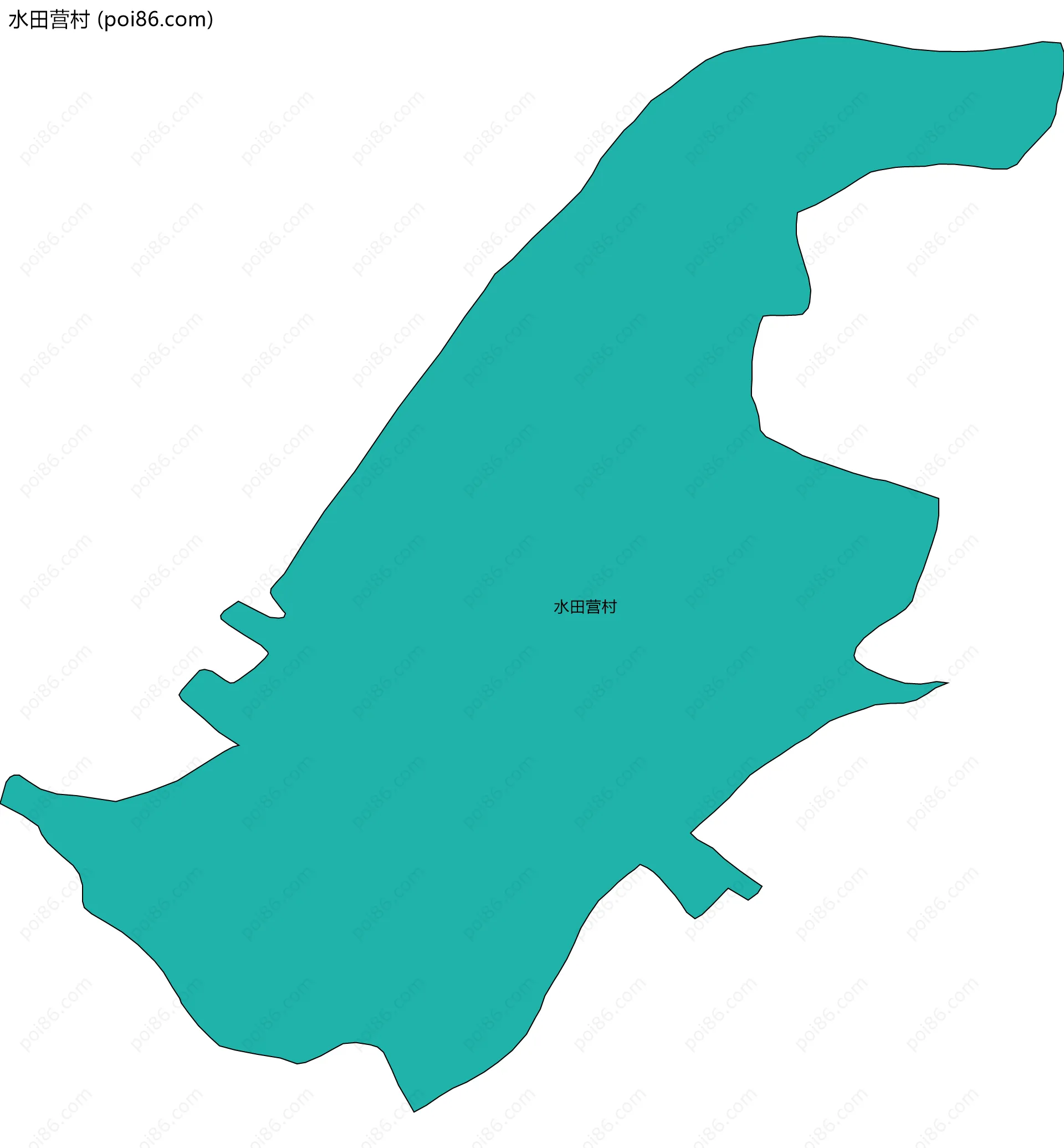 水田营村边界地图