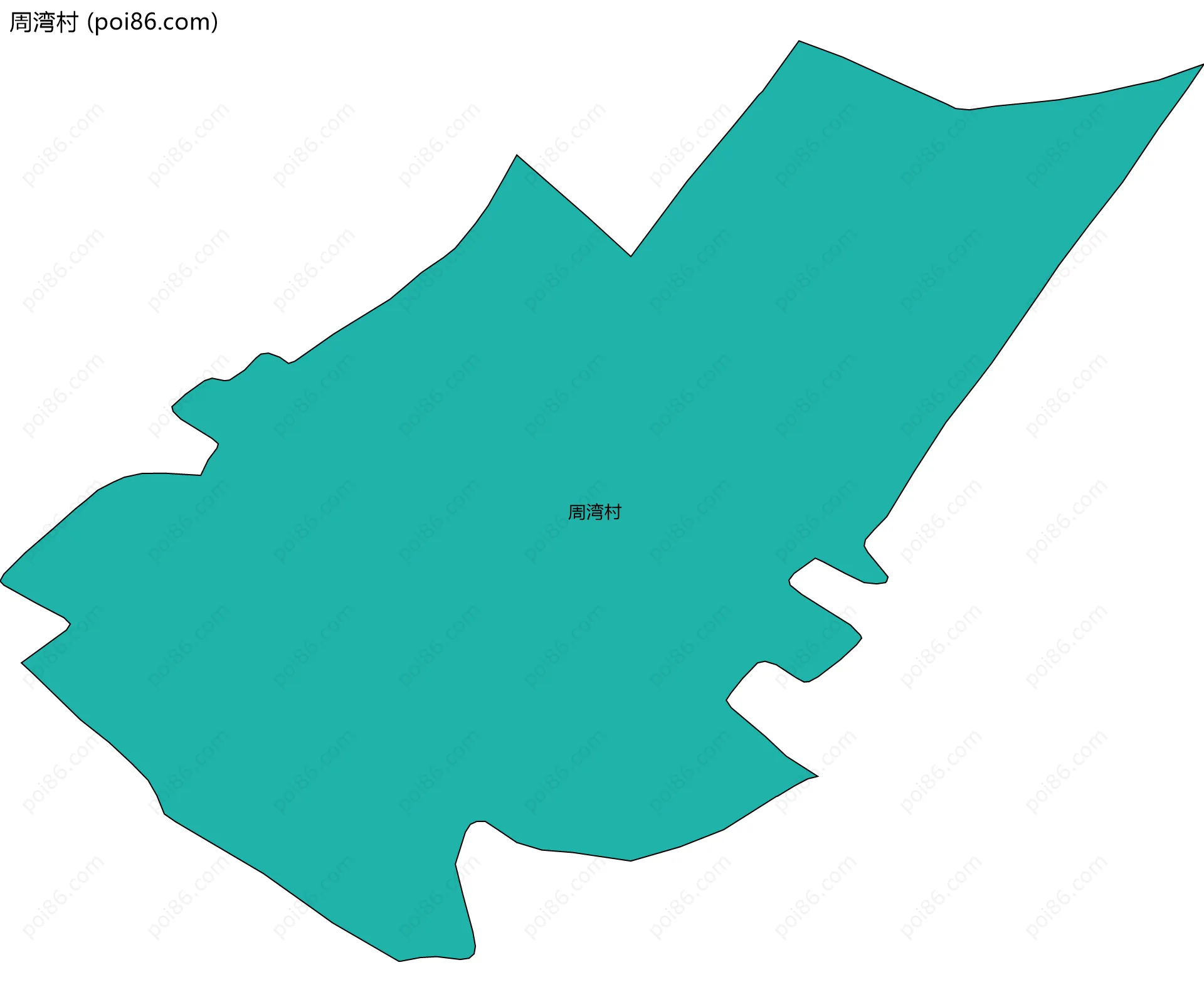 周湾村边界地图
