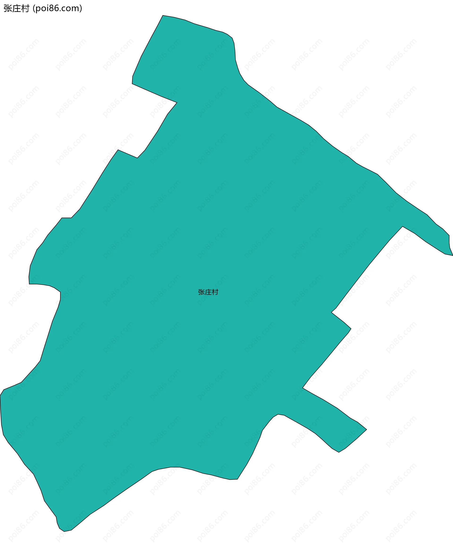 张庄村边界地图