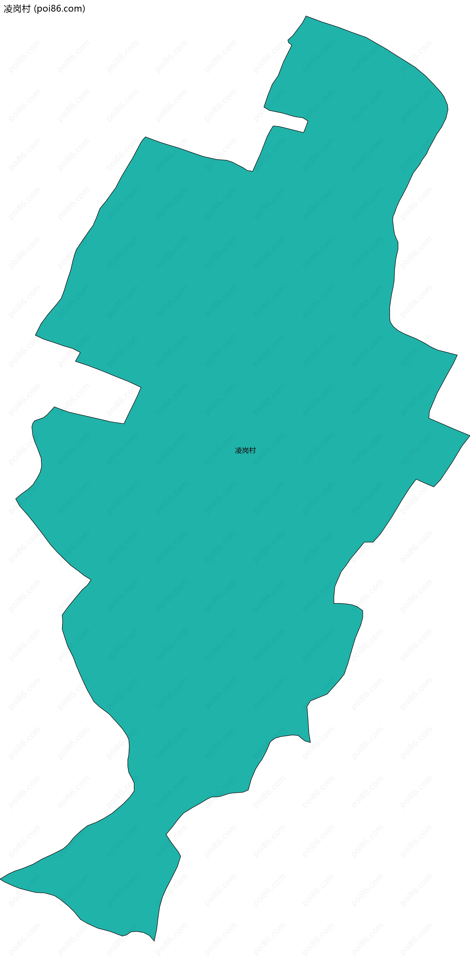 凌岗村边界地图