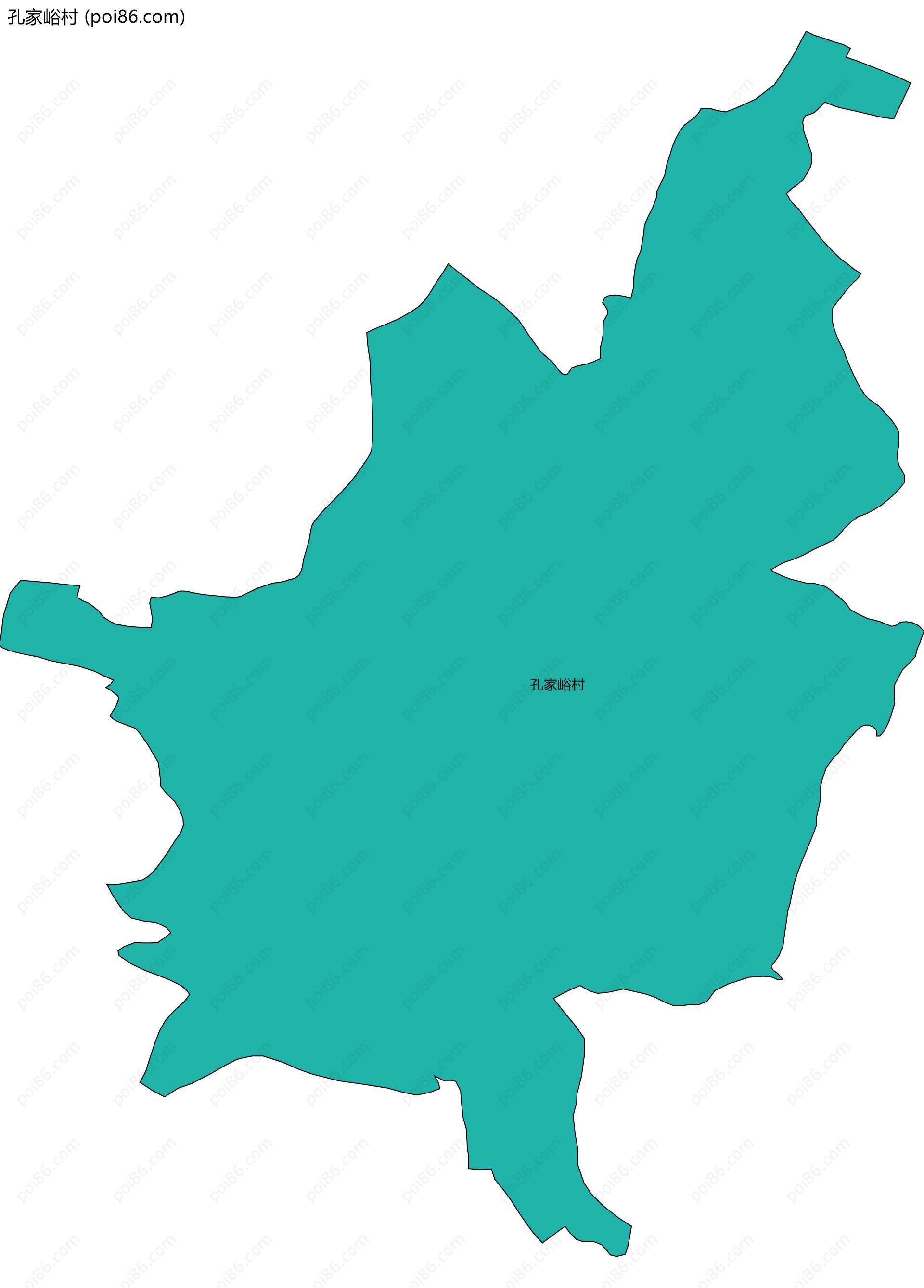 孔家峪村边界地图