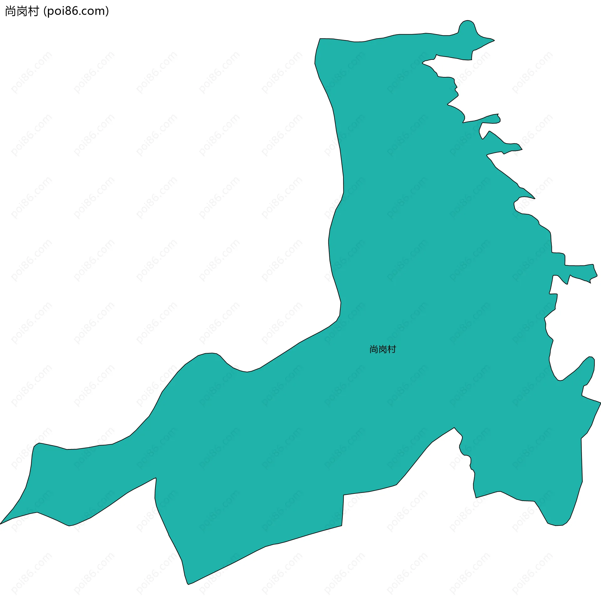 尚岗村边界地图