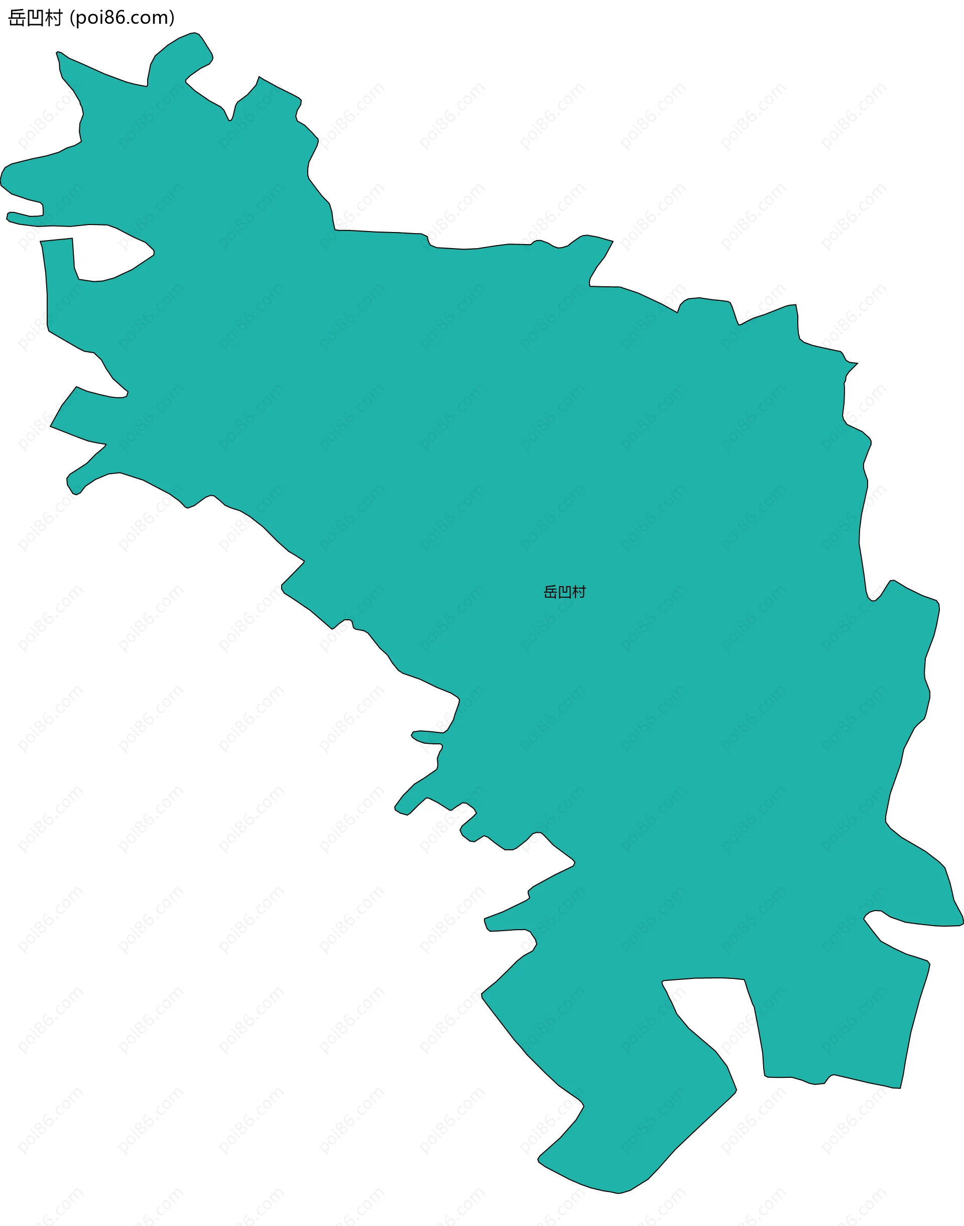 岳凹村边界地图