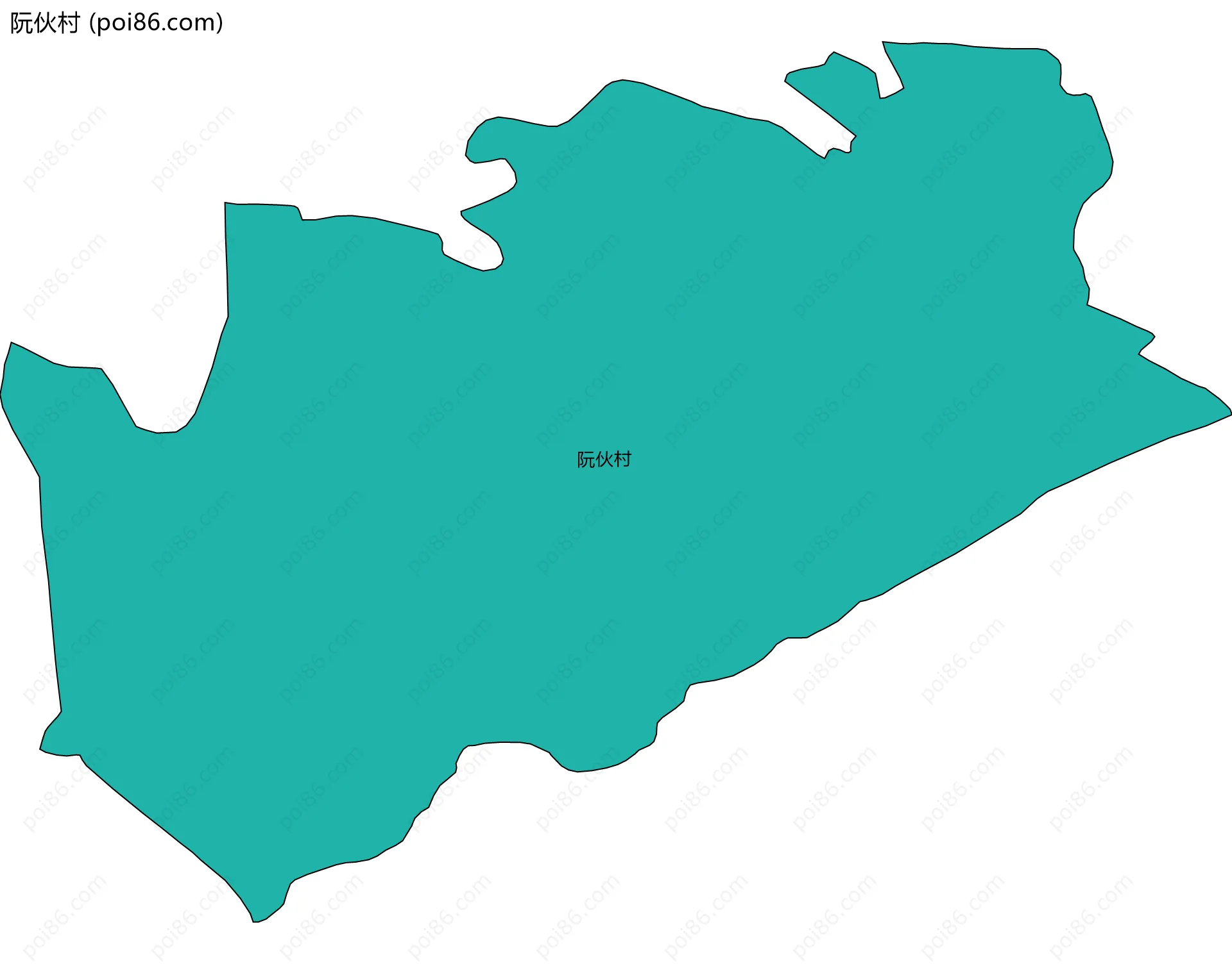 阮伙村边界地图