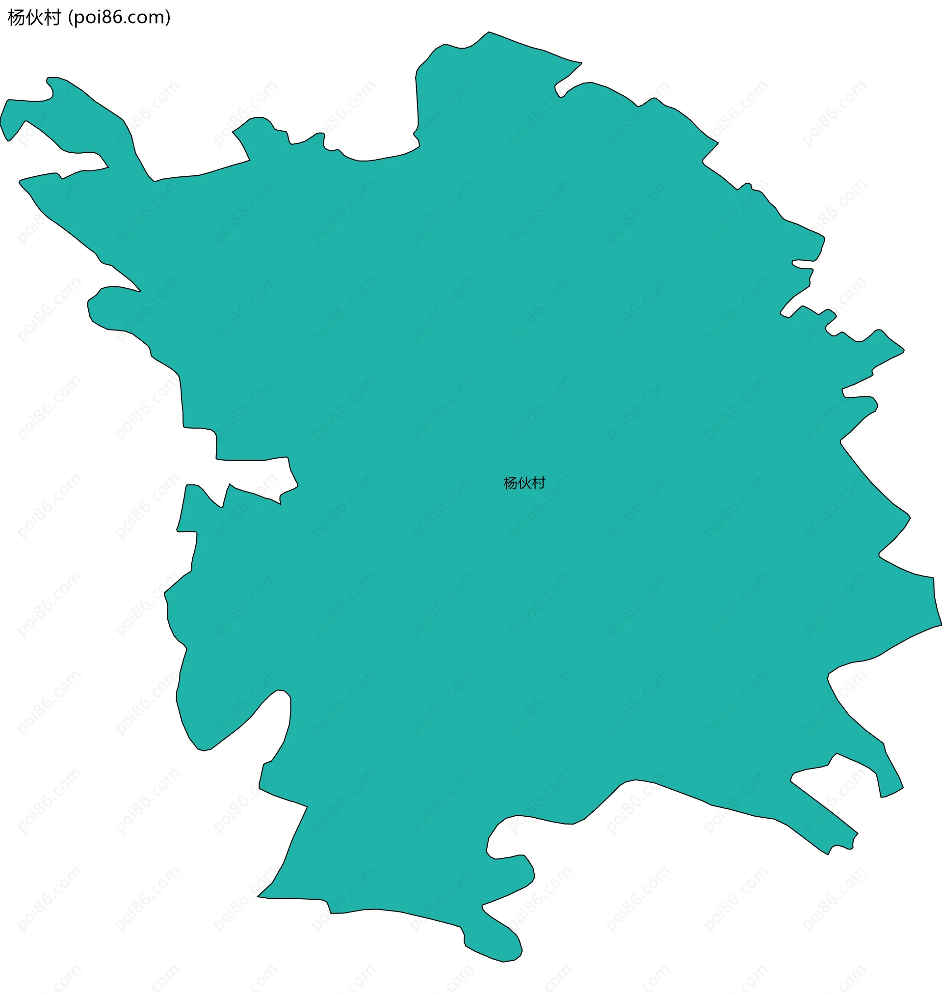 杨伙村边界地图