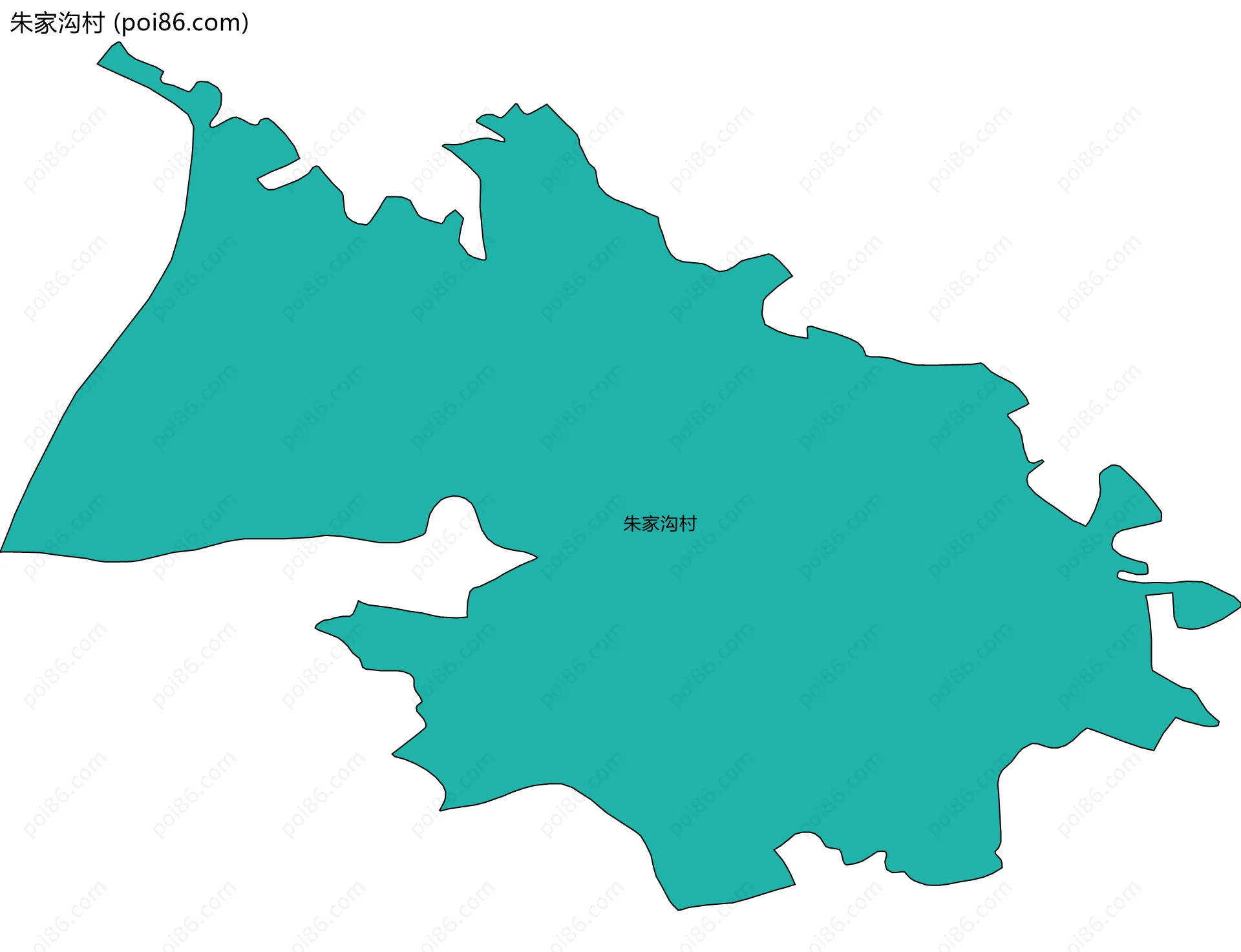 朱家沟村边界地图