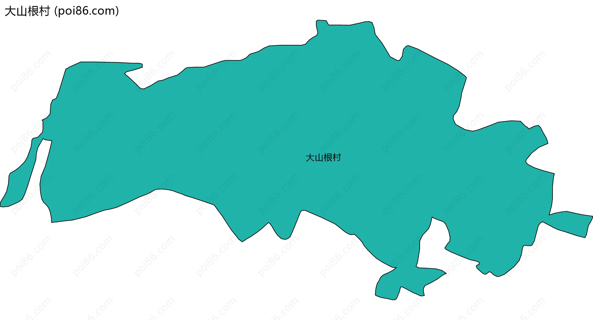 大山根村边界地图