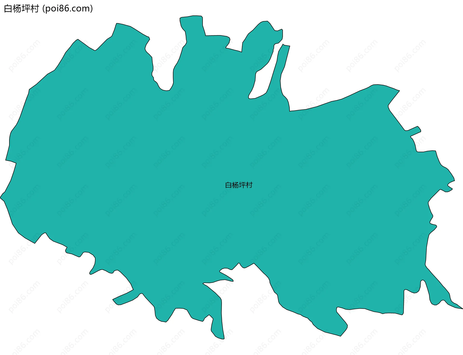 白杨坪村边界地图