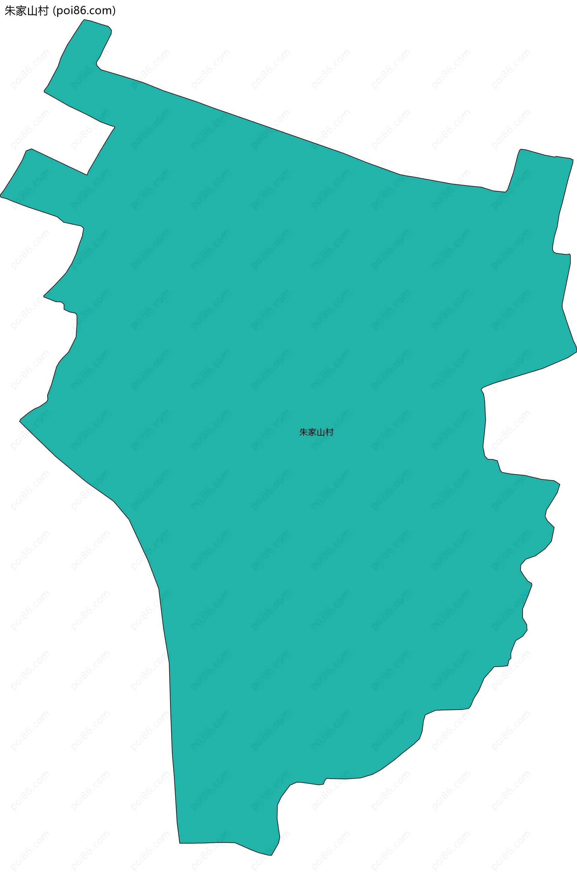 朱家山村边界地图