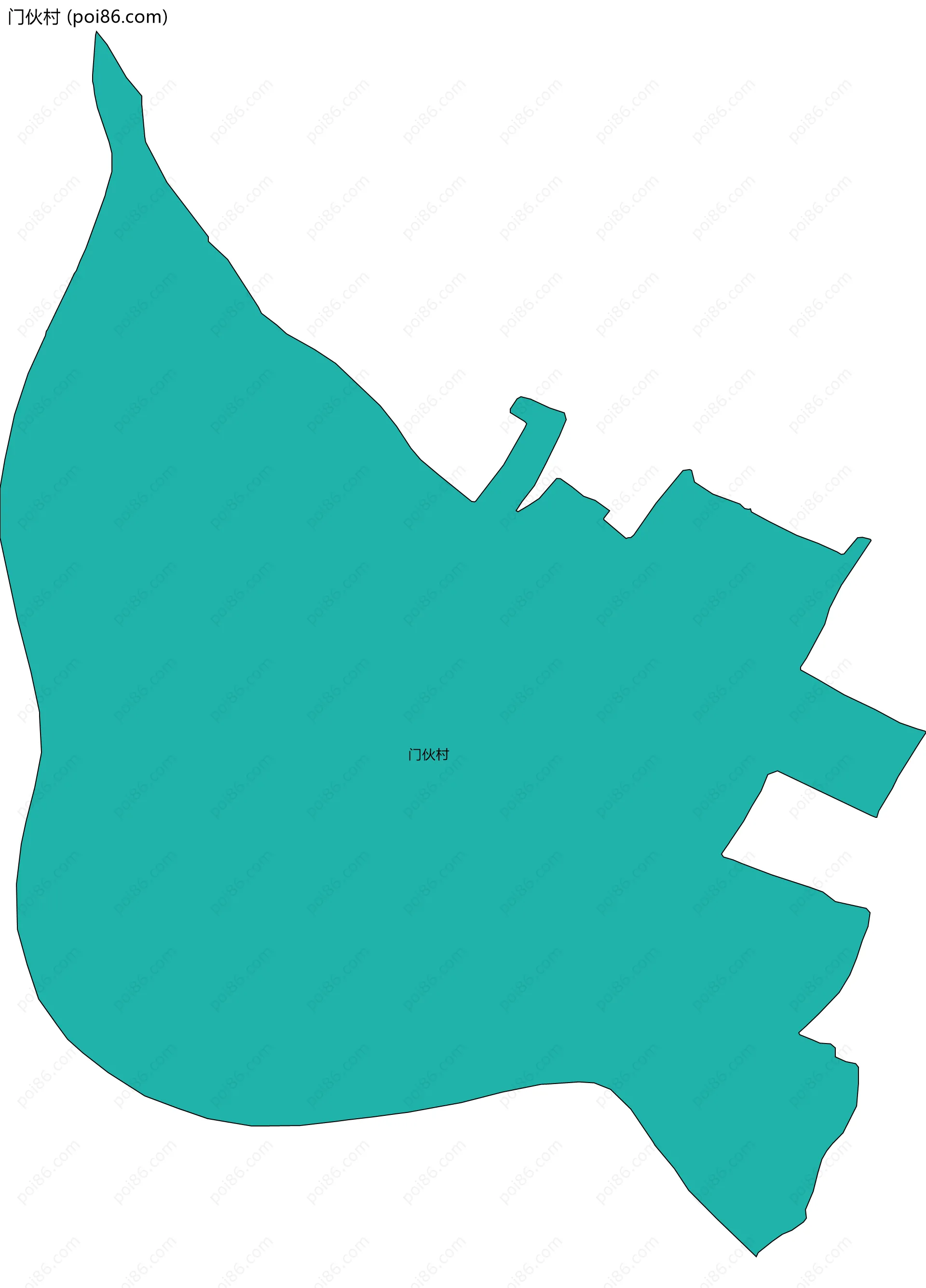 门伙村边界地图