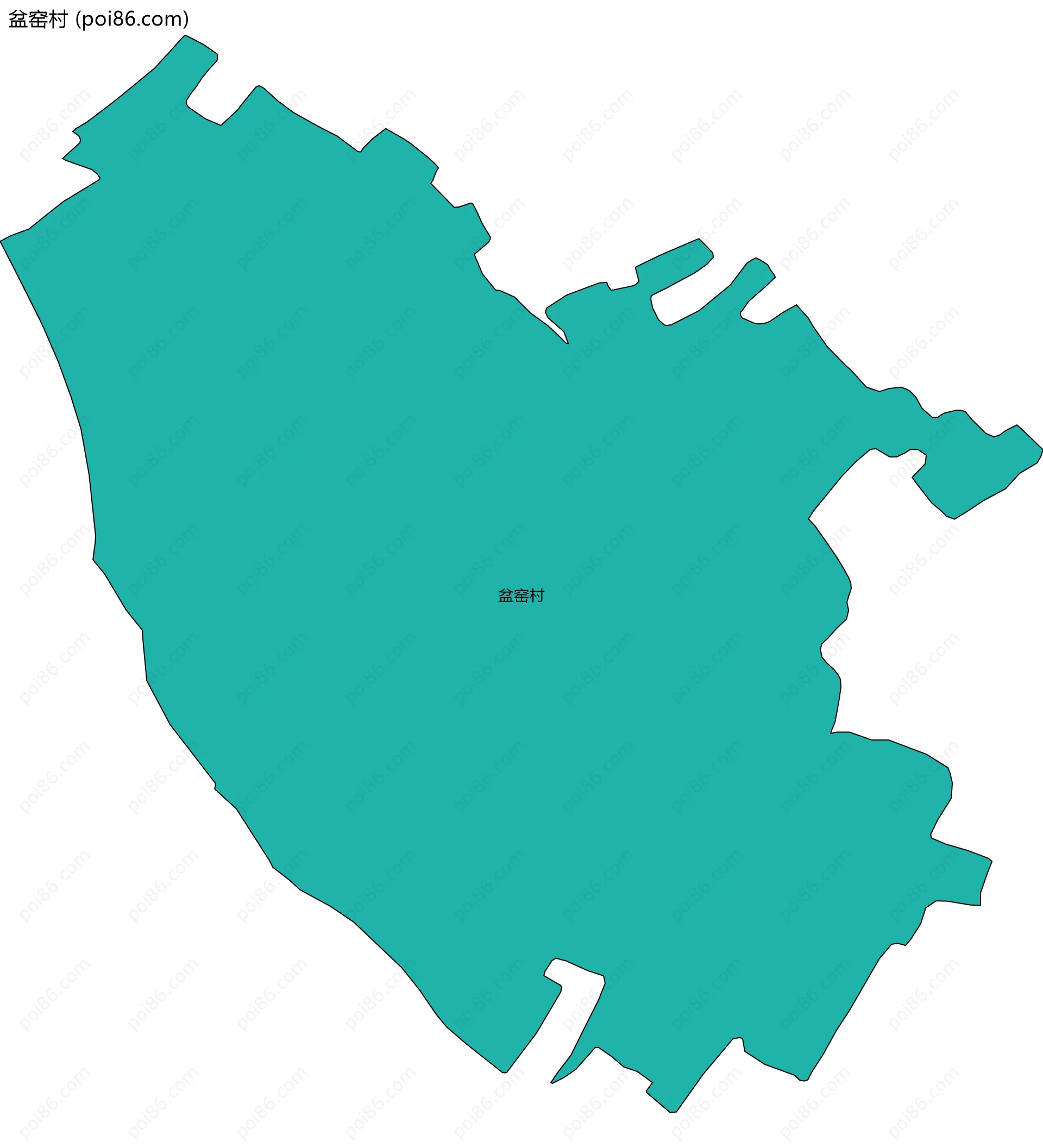 盆窑村边界地图