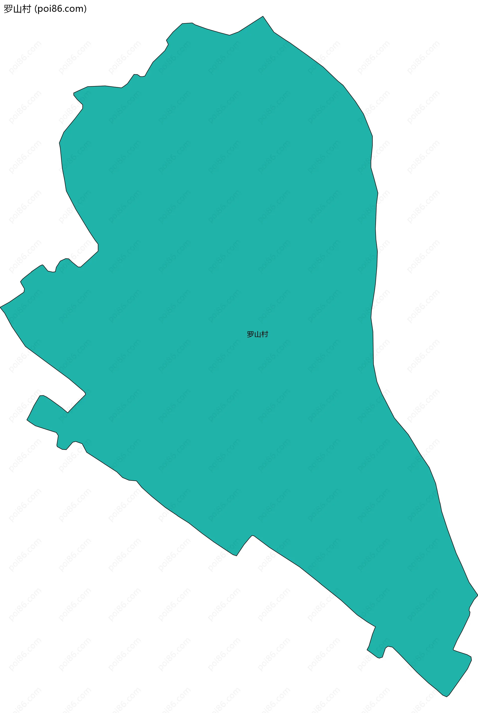 罗山村边界地图