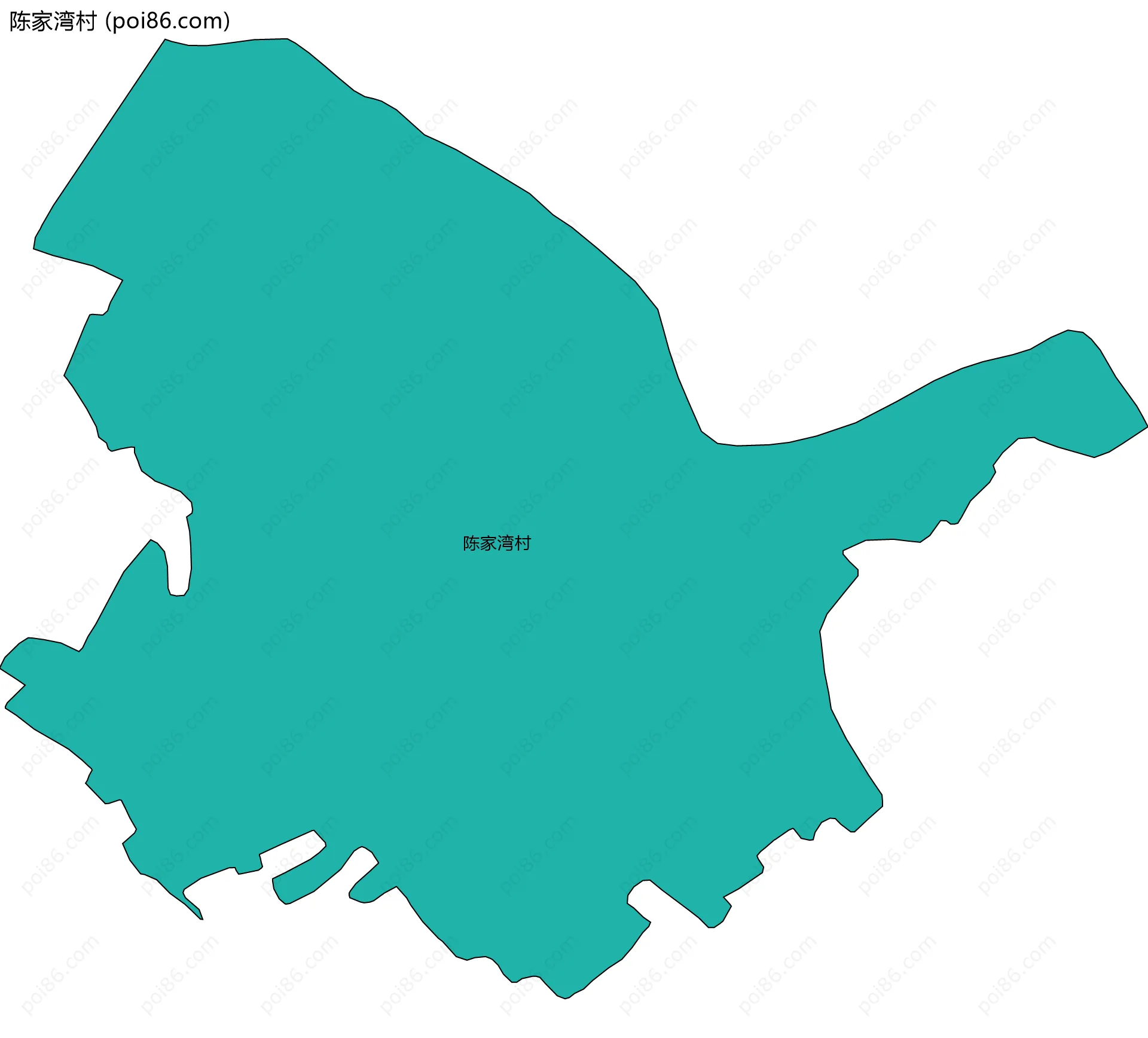 陈家湾村边界地图