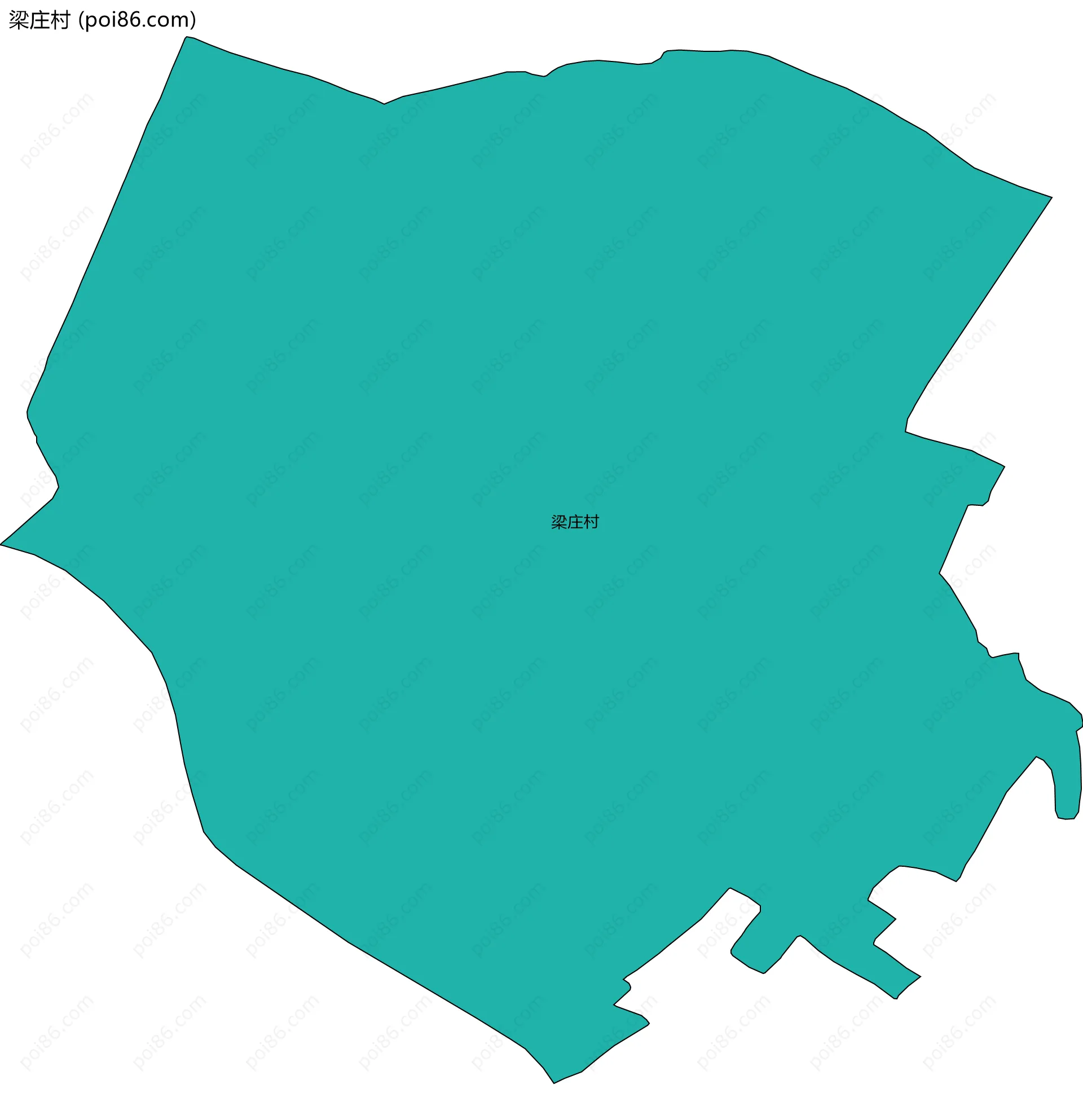 梁庄村边界地图