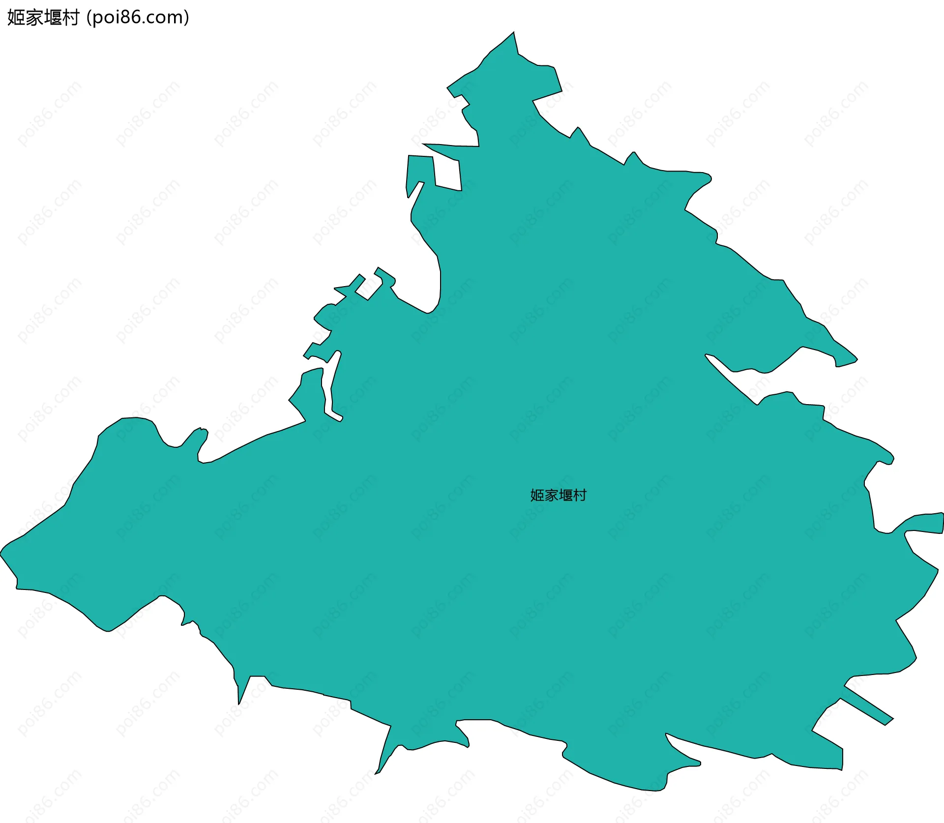 姬家堰村边界地图