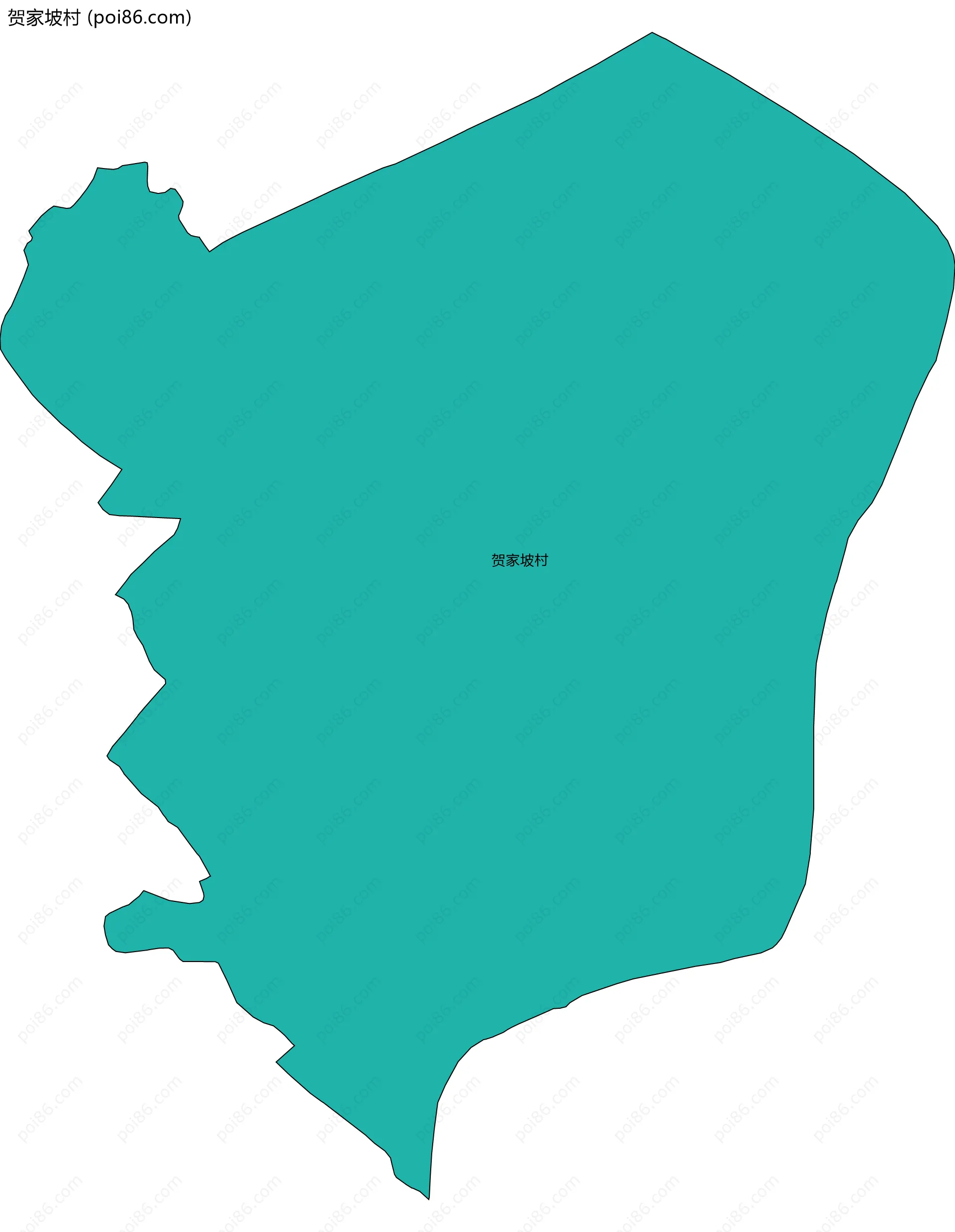 贺家坡村边界地图