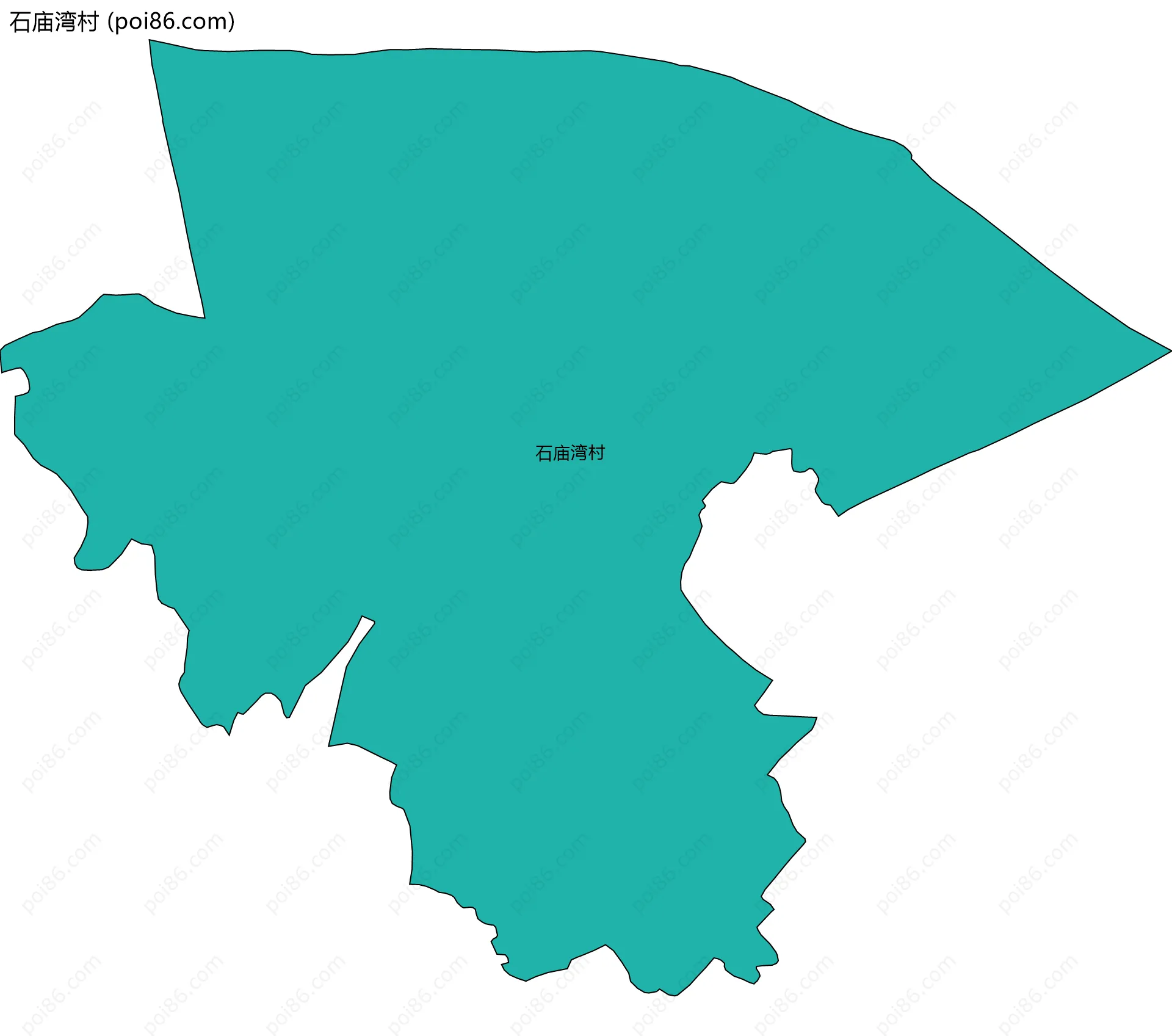 石庙湾村边界地图