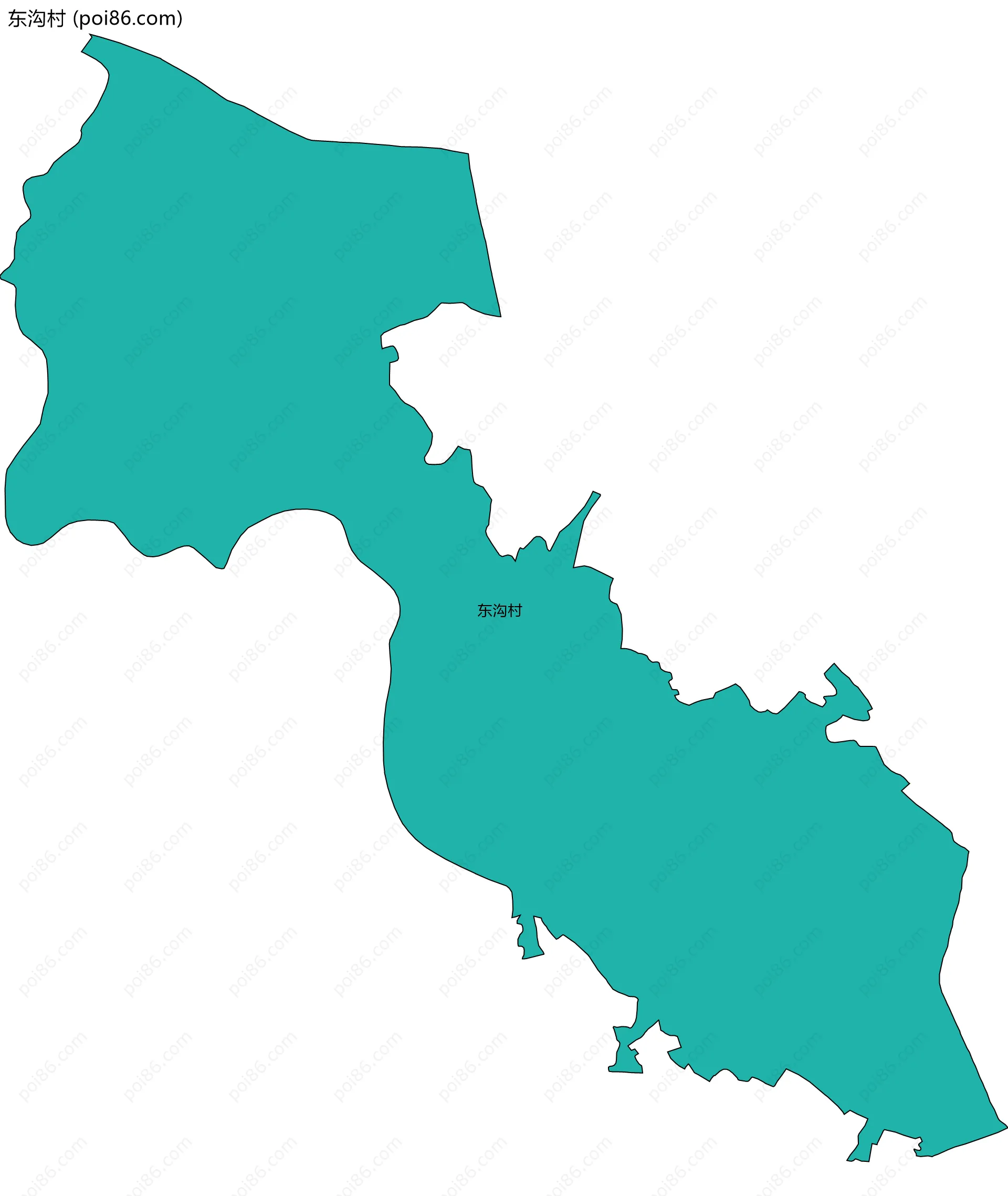 东沟村边界地图